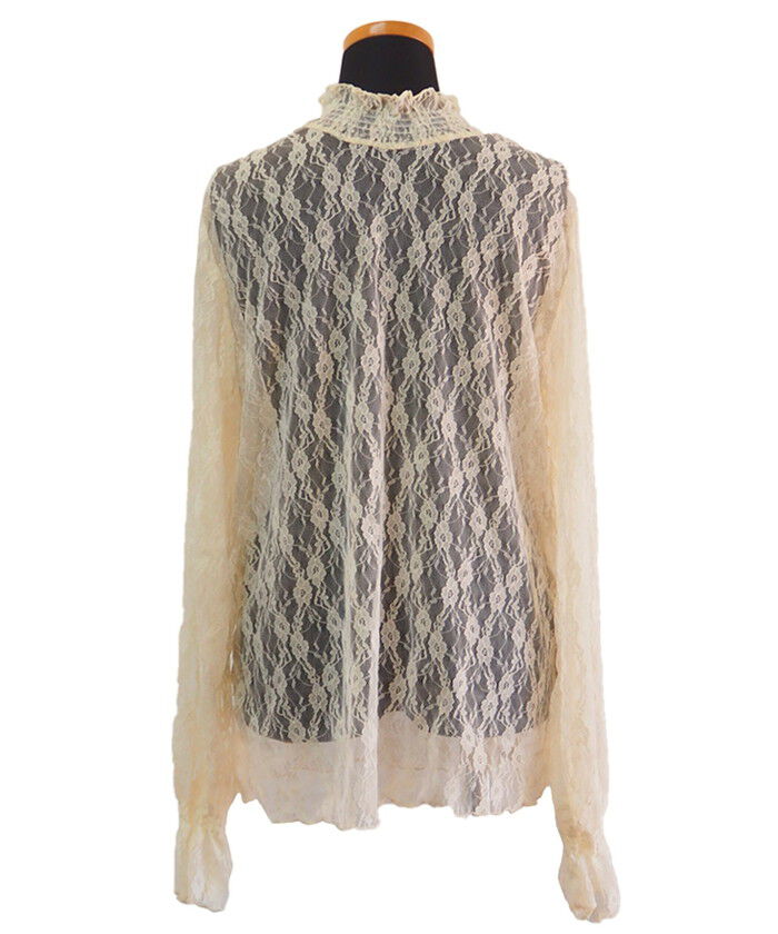 BACKYARD FAMILY「シースルー ブラウス 通販 シースルーブラウス 長袖ブラウス レースブラウスレディース レディース」|シャツ・ブラウス|