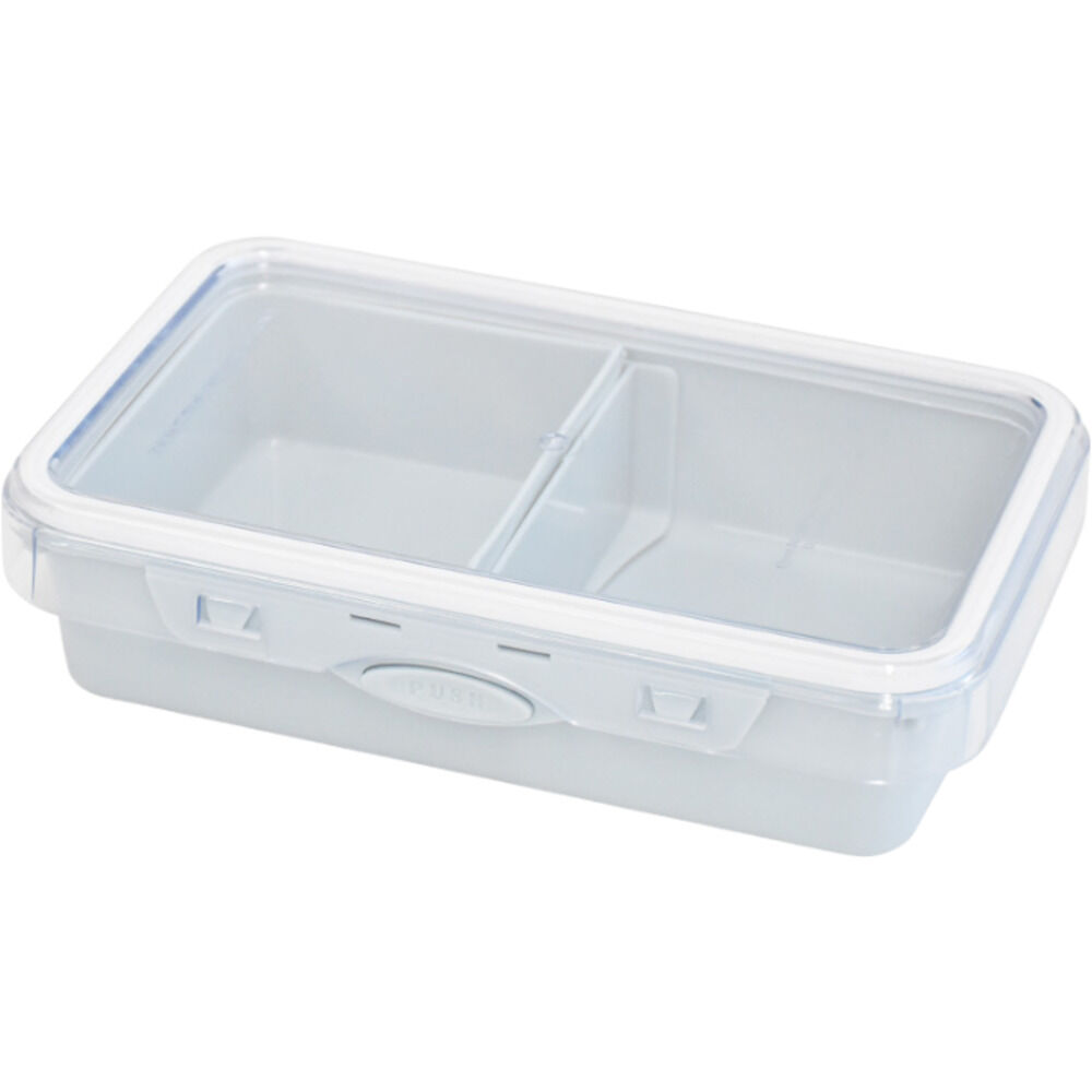 BACKYARD FAMILY「push&push ランチボックス 800ml 通販 弁当箱 お弁当箱 仕切り付き フードコンテナ」|食器・キッチングッズ|ブルー1