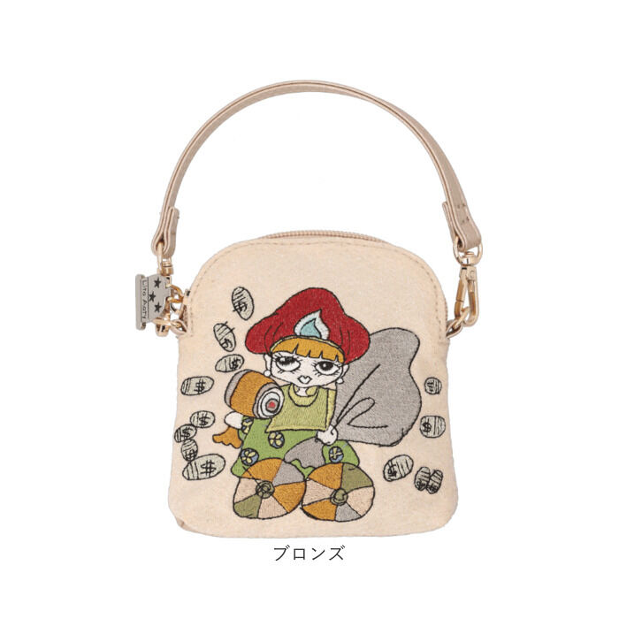 BACKYARD FAMILY「ポーチ 小物入れ 通販 Lyre リタちゃん メイクポーチ マルチケース コスメポーチ 刺繍」|ポーチ|