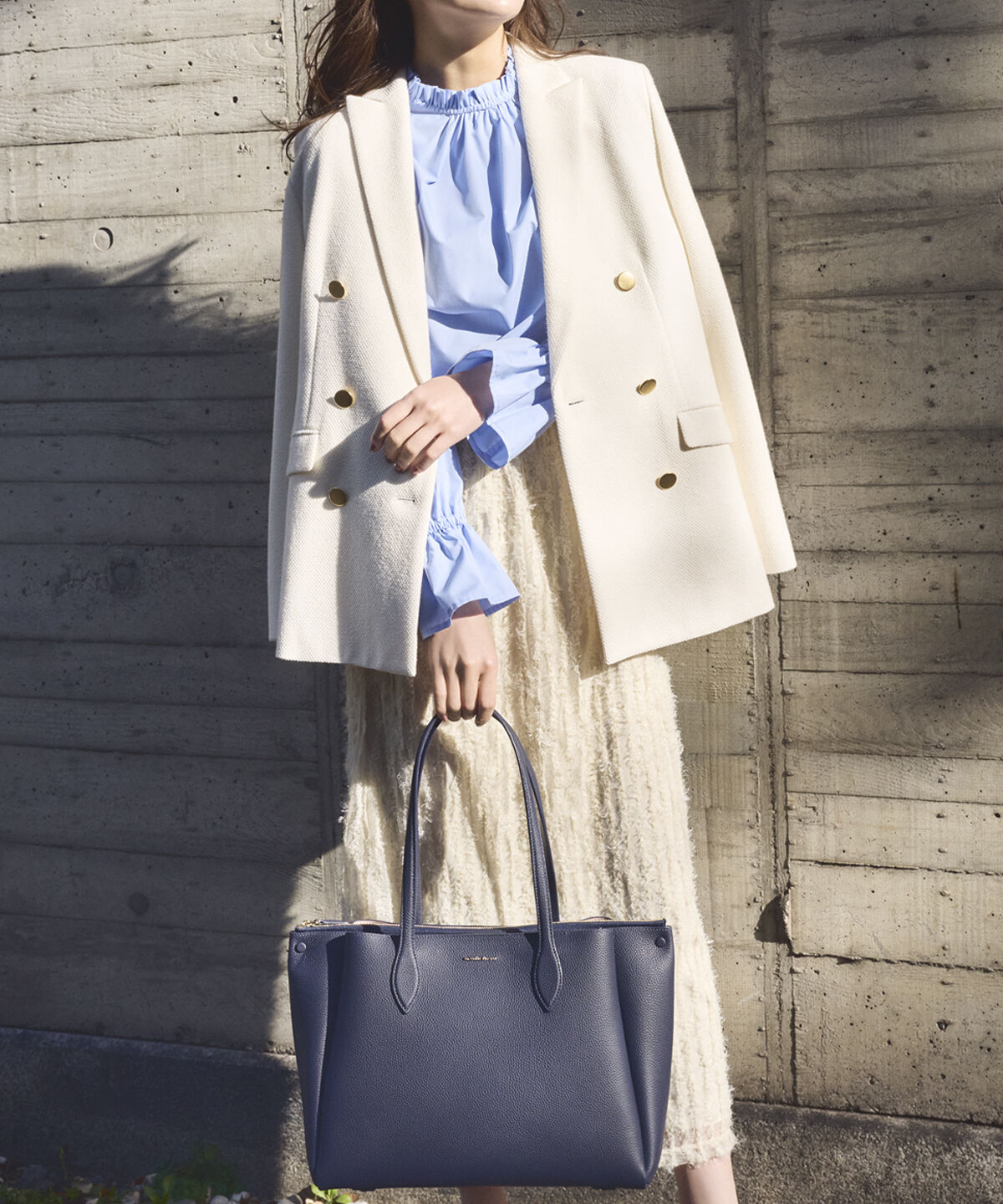 Samantha Thavasa「Dream bag for レザートートバッグ」|トートバッグ|ネイビー