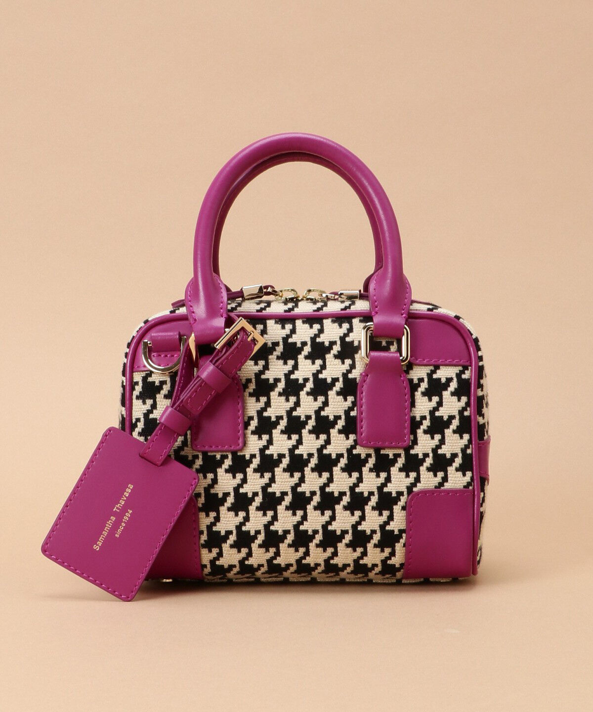 Samantha Thavasa「サマンサ ピエドプル ボストンバッグ 小サイズ」|ハンドバッグ|ﾚｯﾄﾞﾊﾟｰﾌﾟﾙ