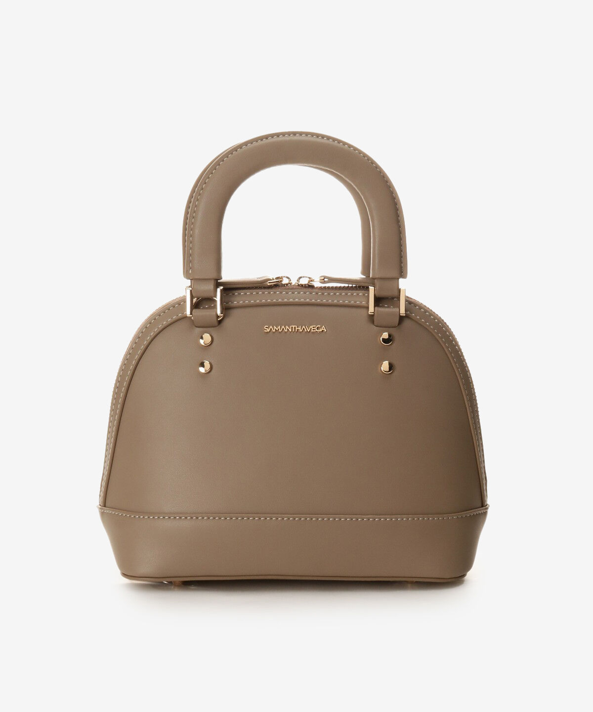 Samantha Vega「ポイントステッチショルダーバッグ」|ショルダー・メッセンジャー|グレージュ