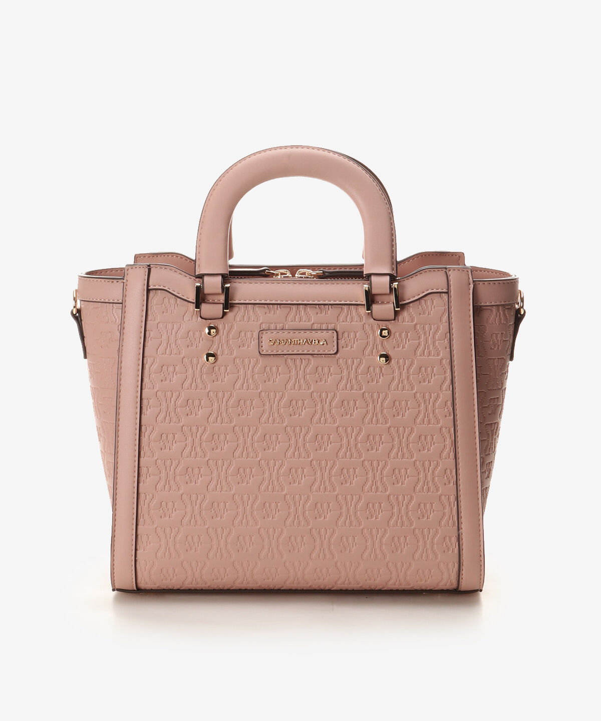 Samantha Vega「エンボスポイントステッチハンドバッグ」|ハンドバッグ|ﾋﾟﾝｸﾍﾞｰｼﾞｭ