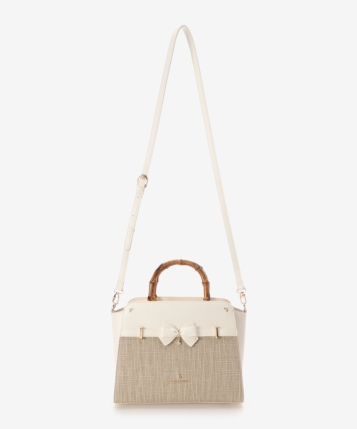 Samantha Vega「マテリアルアクセントリボンハンドバッグ」|ハンドバッグ|