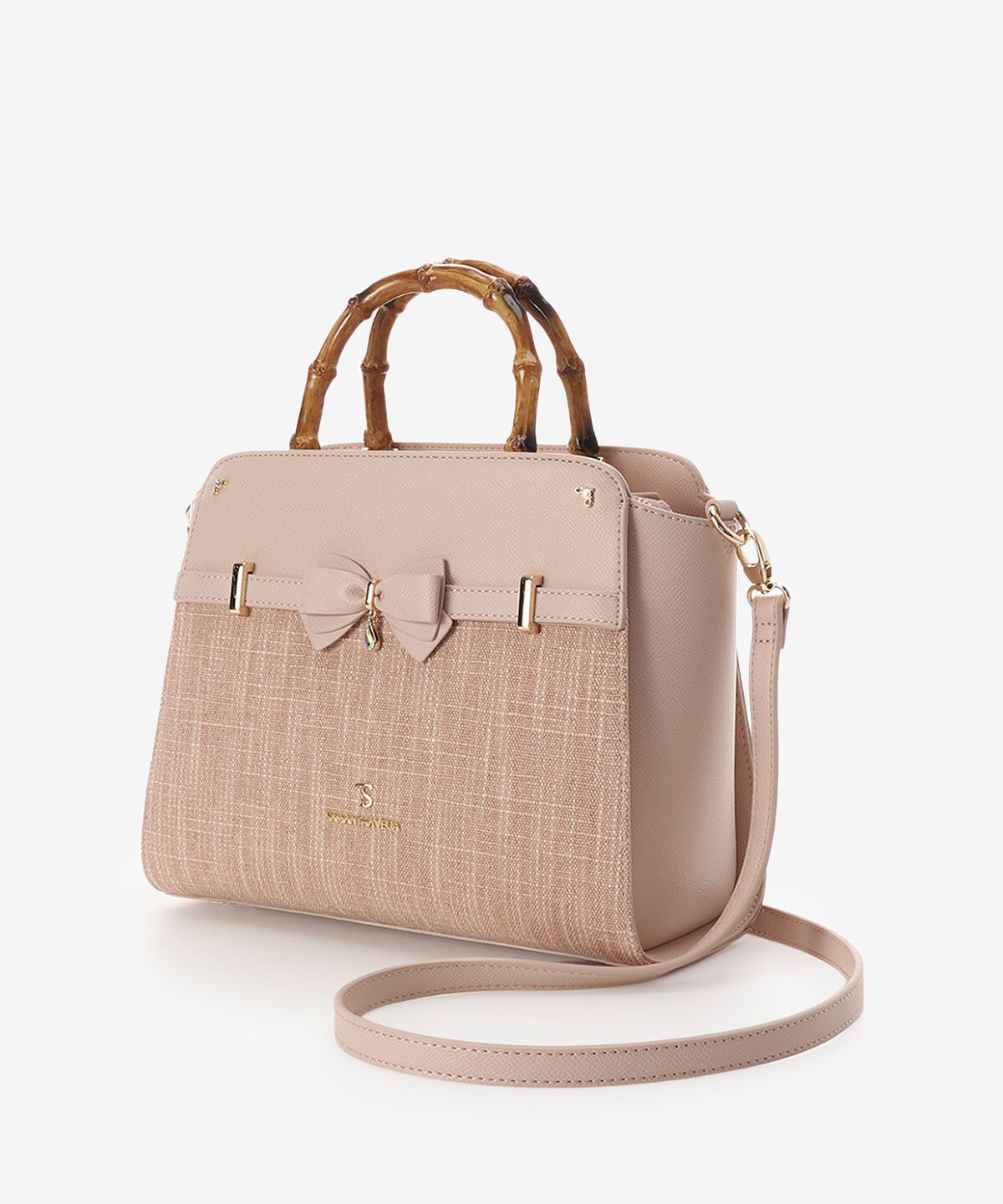 Samantha Vega「マテリアルアクセントリボンハンドバッグ」|ハンドバッグ|