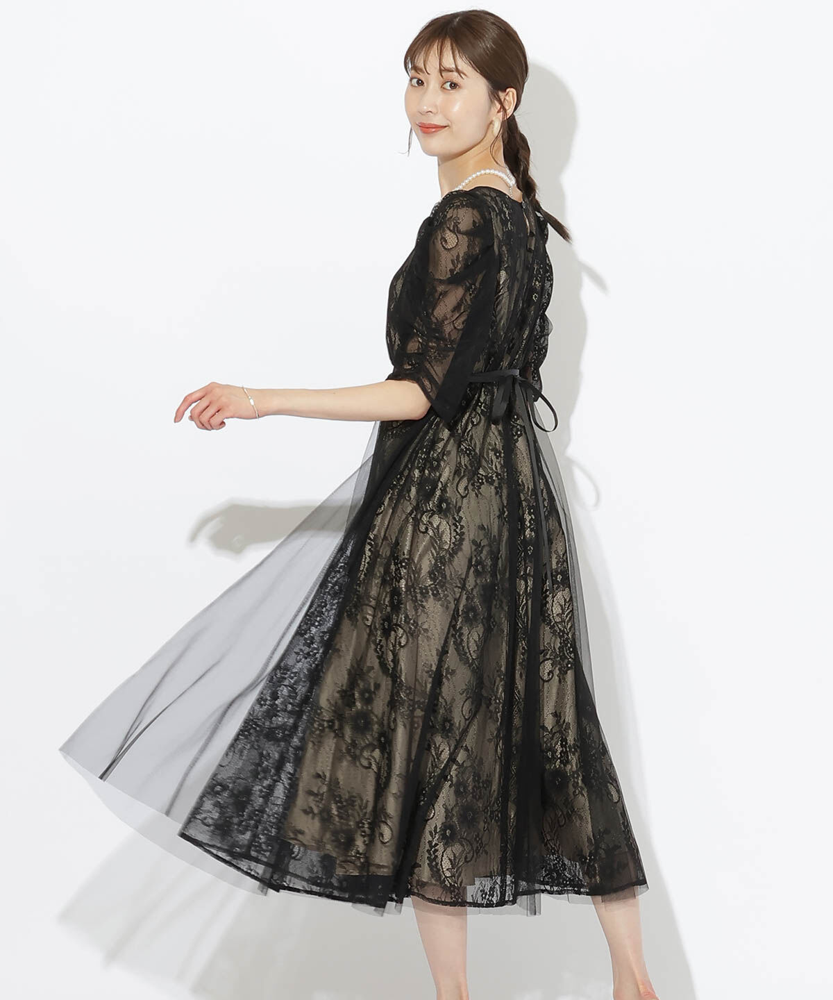 アンドクチュール「チュールレイヤードドレス」|ドレス|