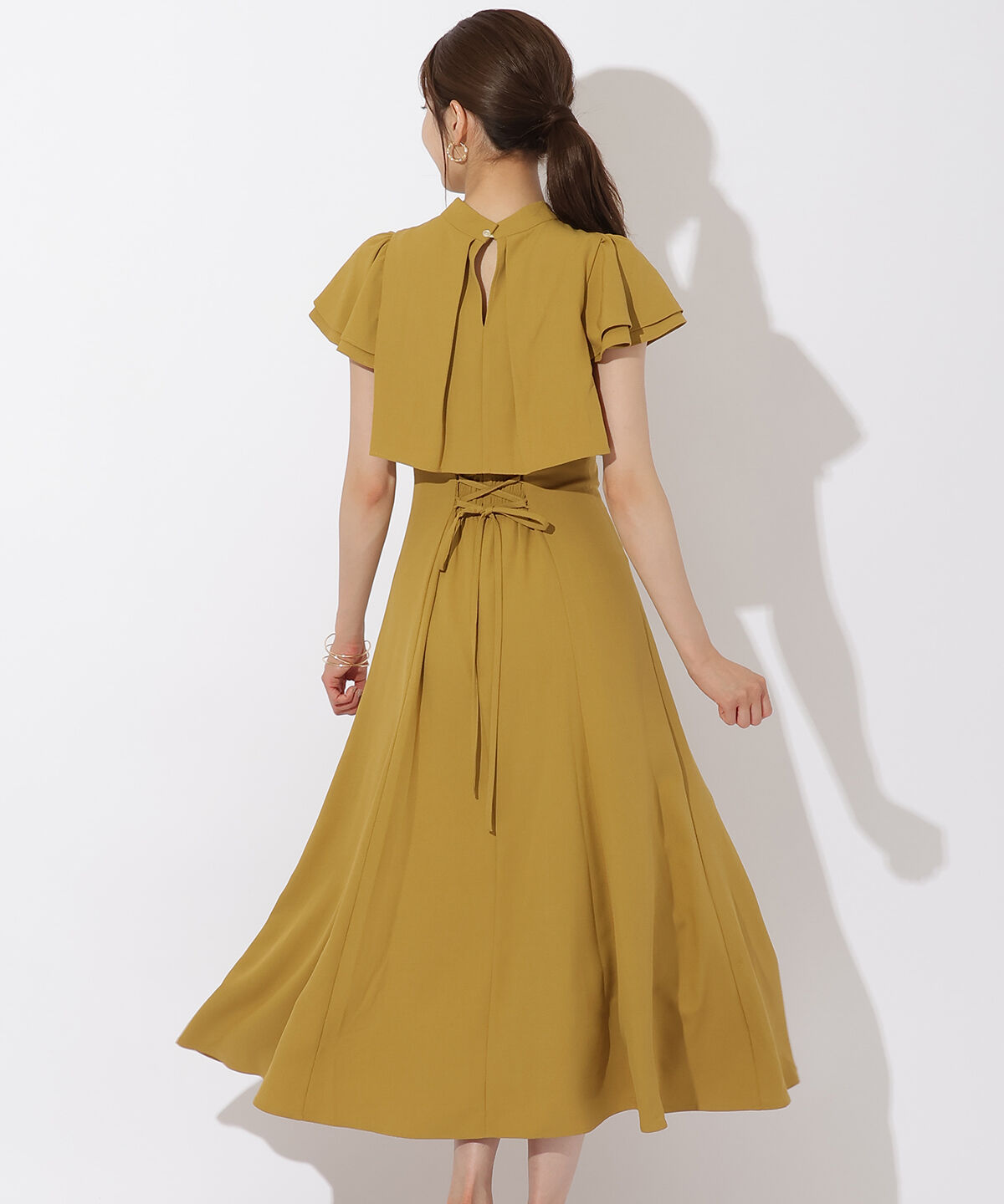 アンドクチュール「フリルケープ風ワンピース」|ワンピース|