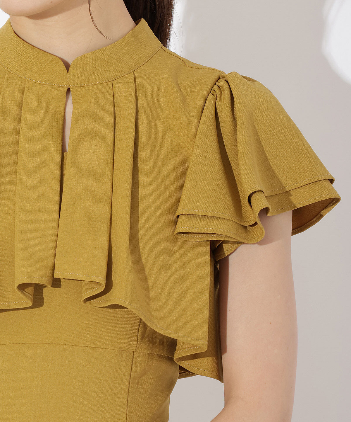 アンドクチュール「フリルケープ風ワンピース」|ワンピース|