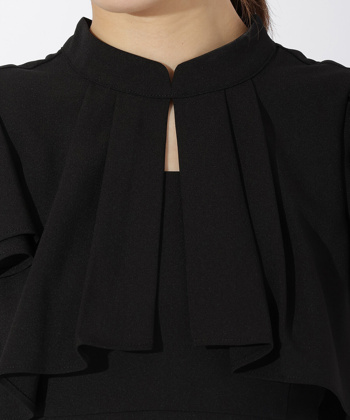 アンドクチュール「フリルケープ風ワンピース」|ワンピース|