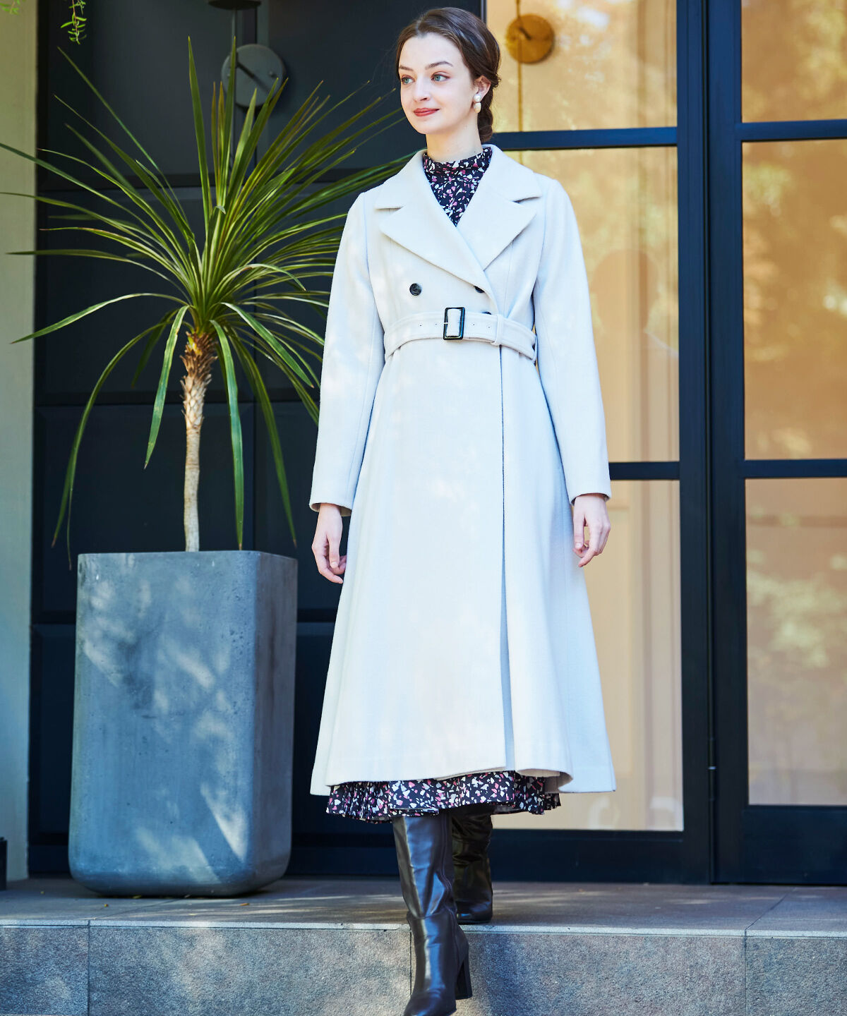 アンドクチュール「ドレストレンチコート」|ステンカラーコート|