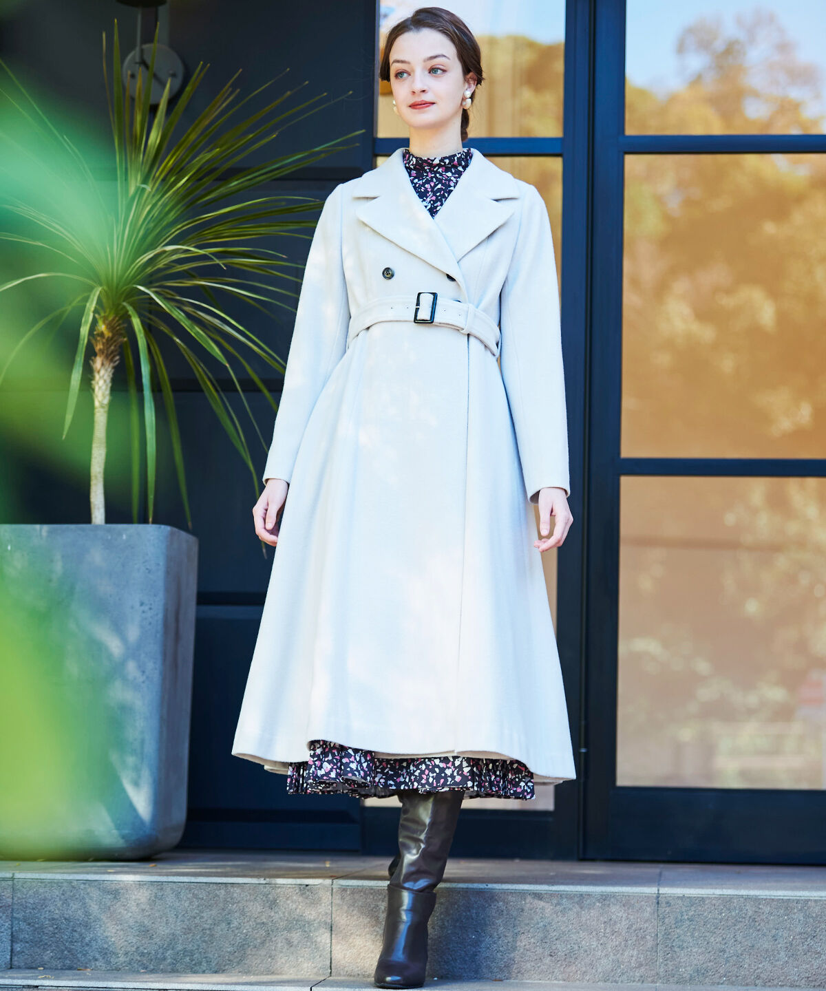 アンドクチュール「ドレストレンチコート」|ステンカラーコート|