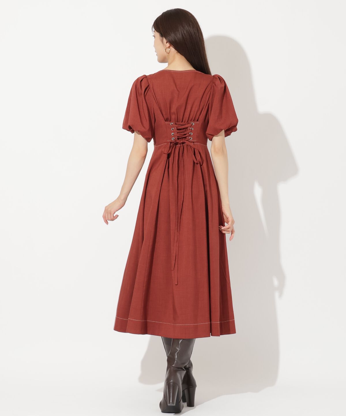 アンドクチュール「ボリュームスリーブワンピース」|ワンピース|