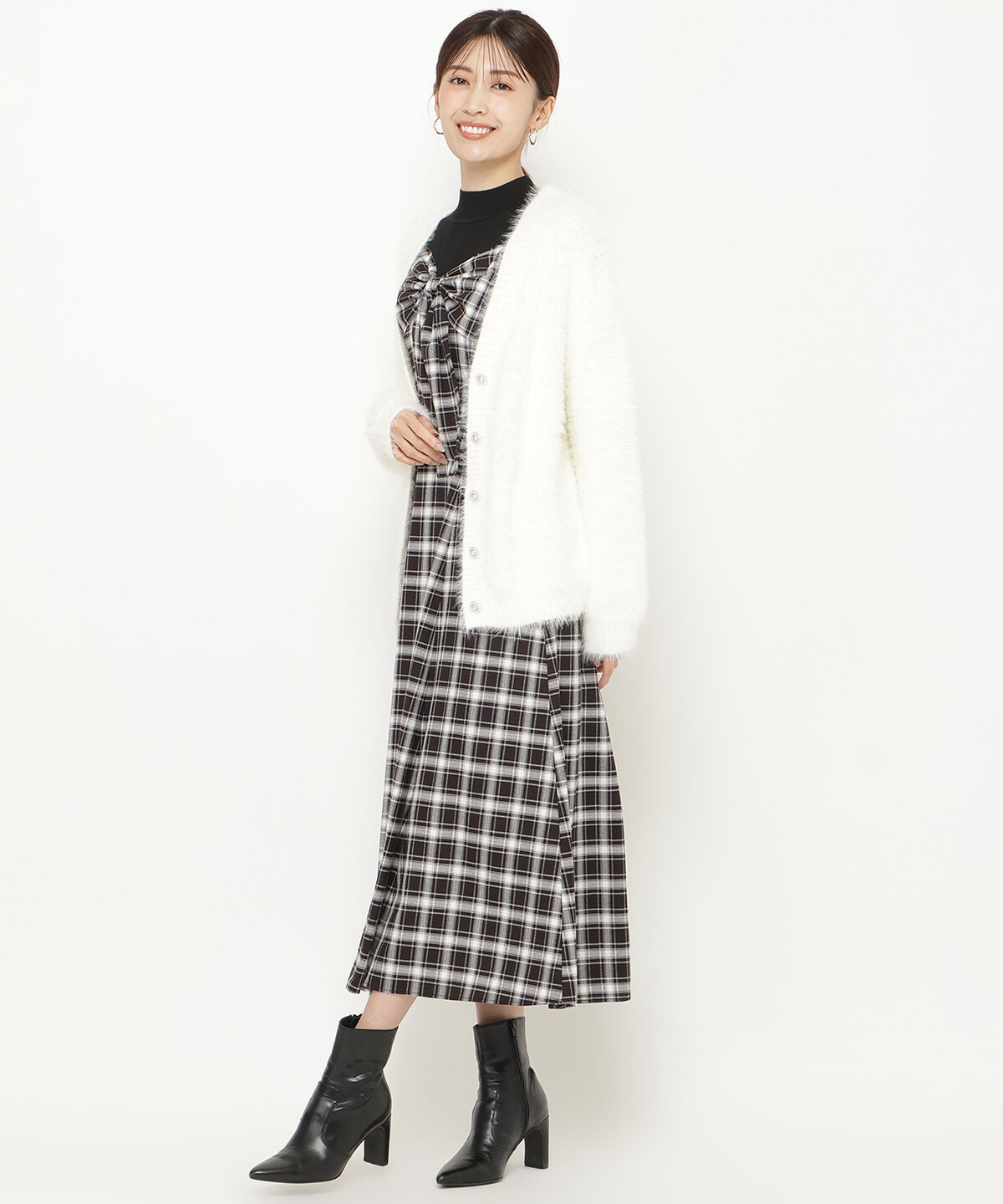 アンドクチュール「シャギーロングカーデ」|カーディガン|