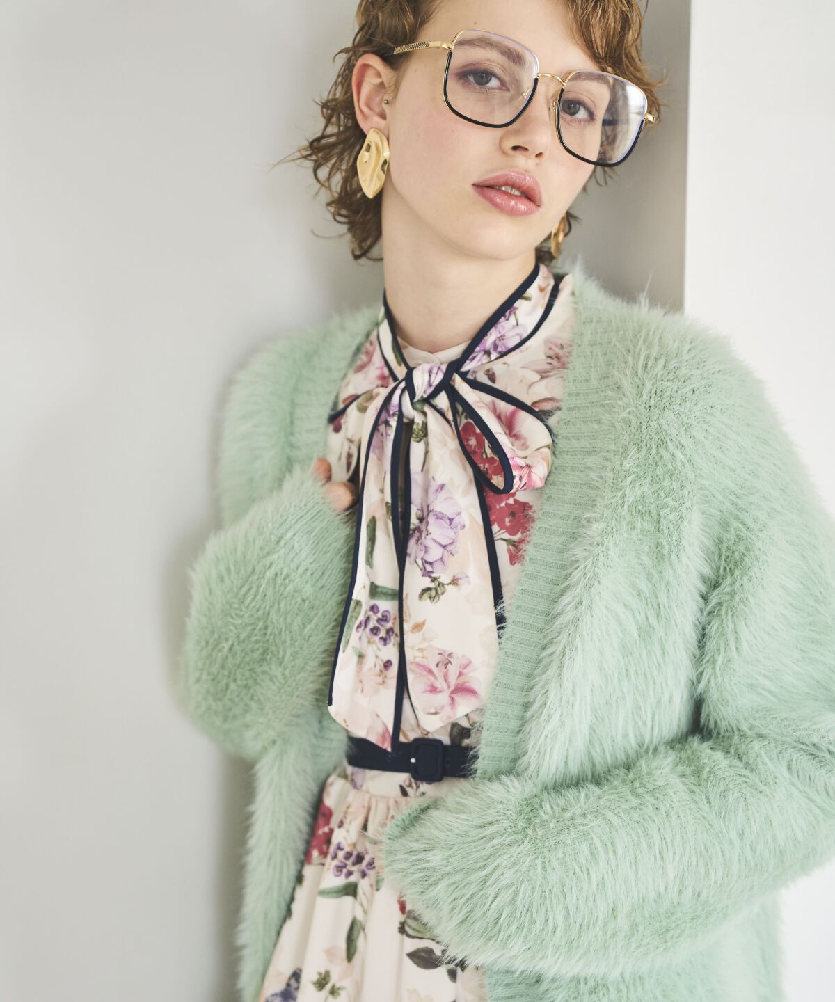 アンドクチュール「シャギーロングカーデ」|カーディガン|