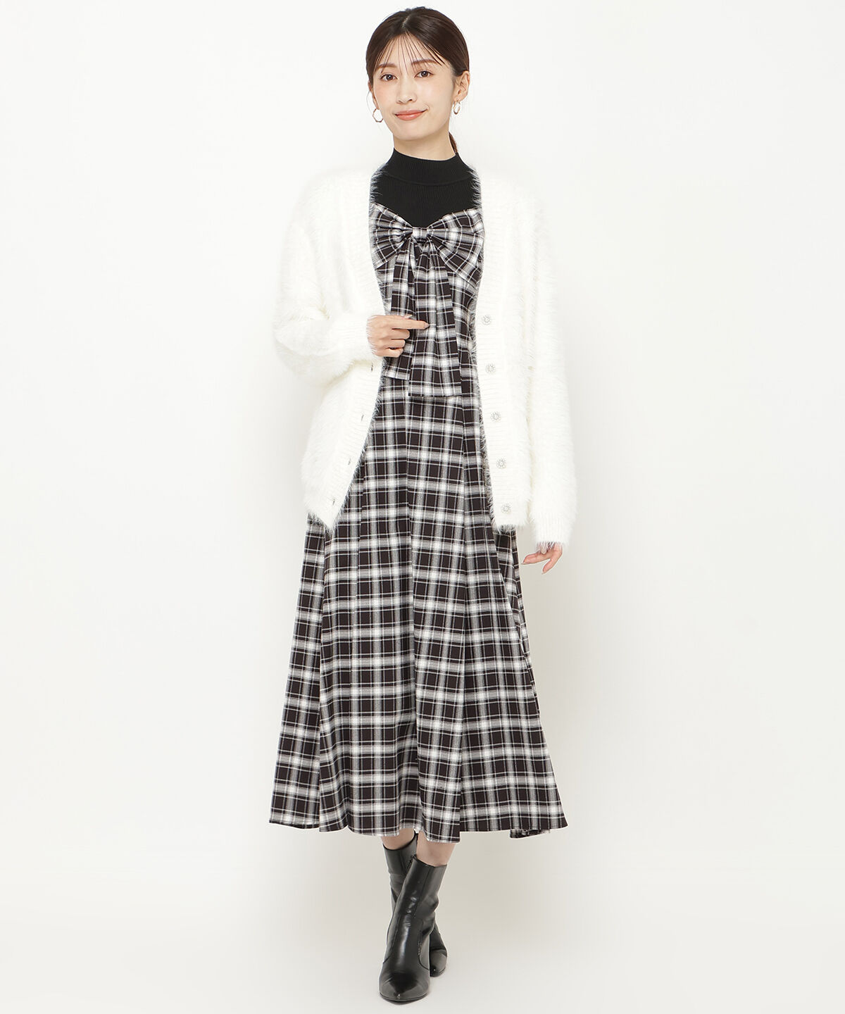 アンドクチュール「シャギーロングカーデ」|カーディガン|