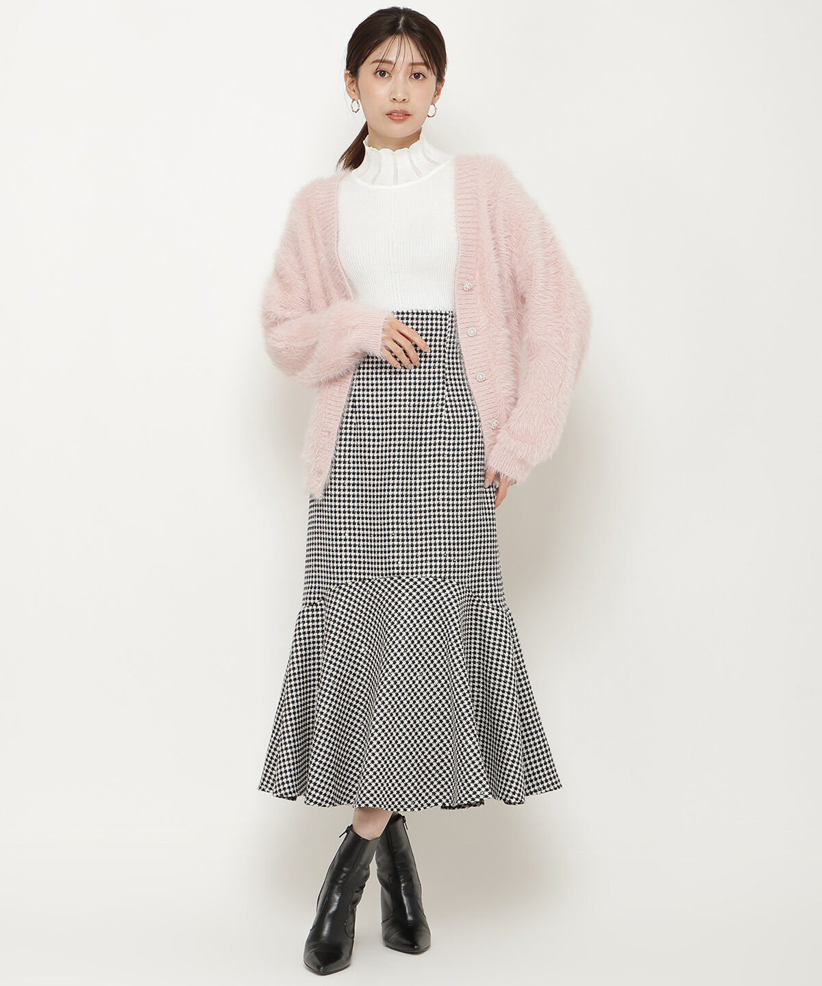 アンドクチュール「シャギーロングカーデ」|カーディガン|