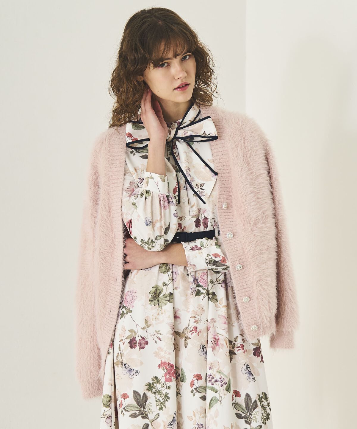 アンドクチュール「シャギーロングカーデ」|カーディガン|