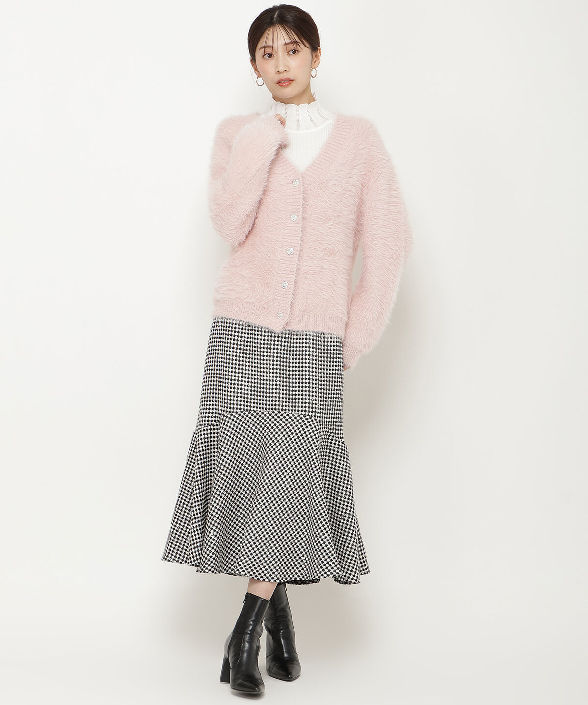 アンドクチュール「シャギーロングカーデ」|カーディガン|