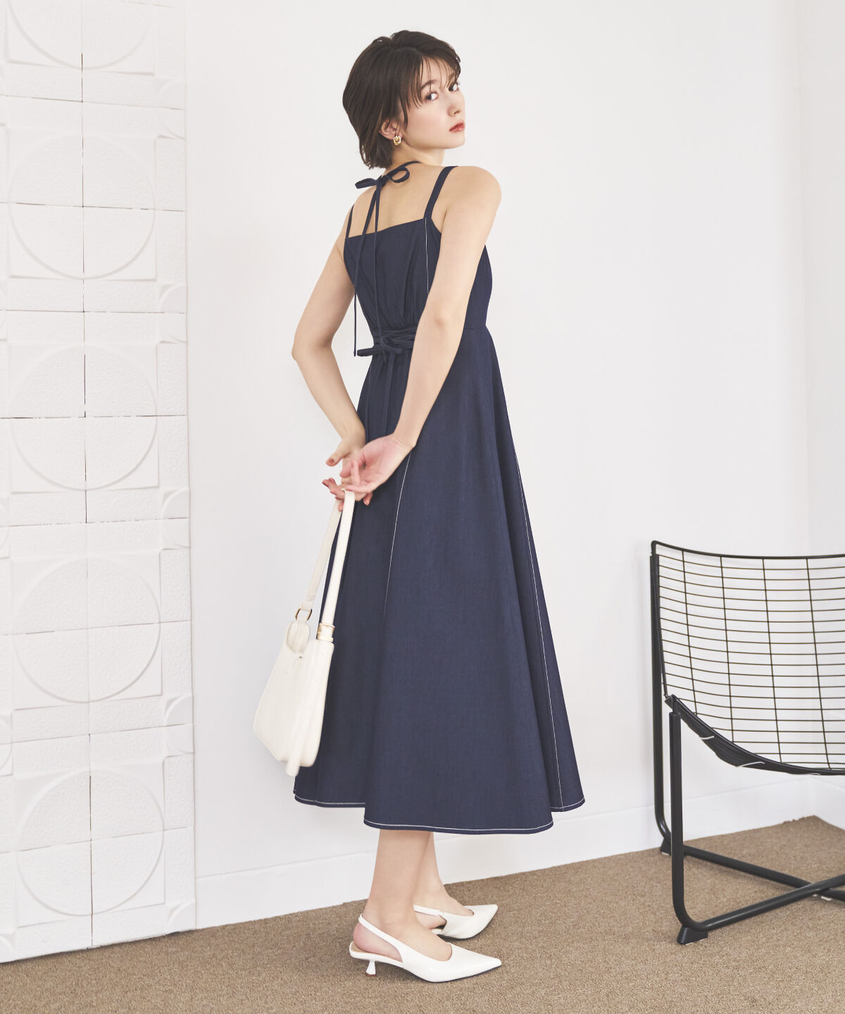 アンドクチュール「デニムライクアンサンブルワンピース」|ワンピース|