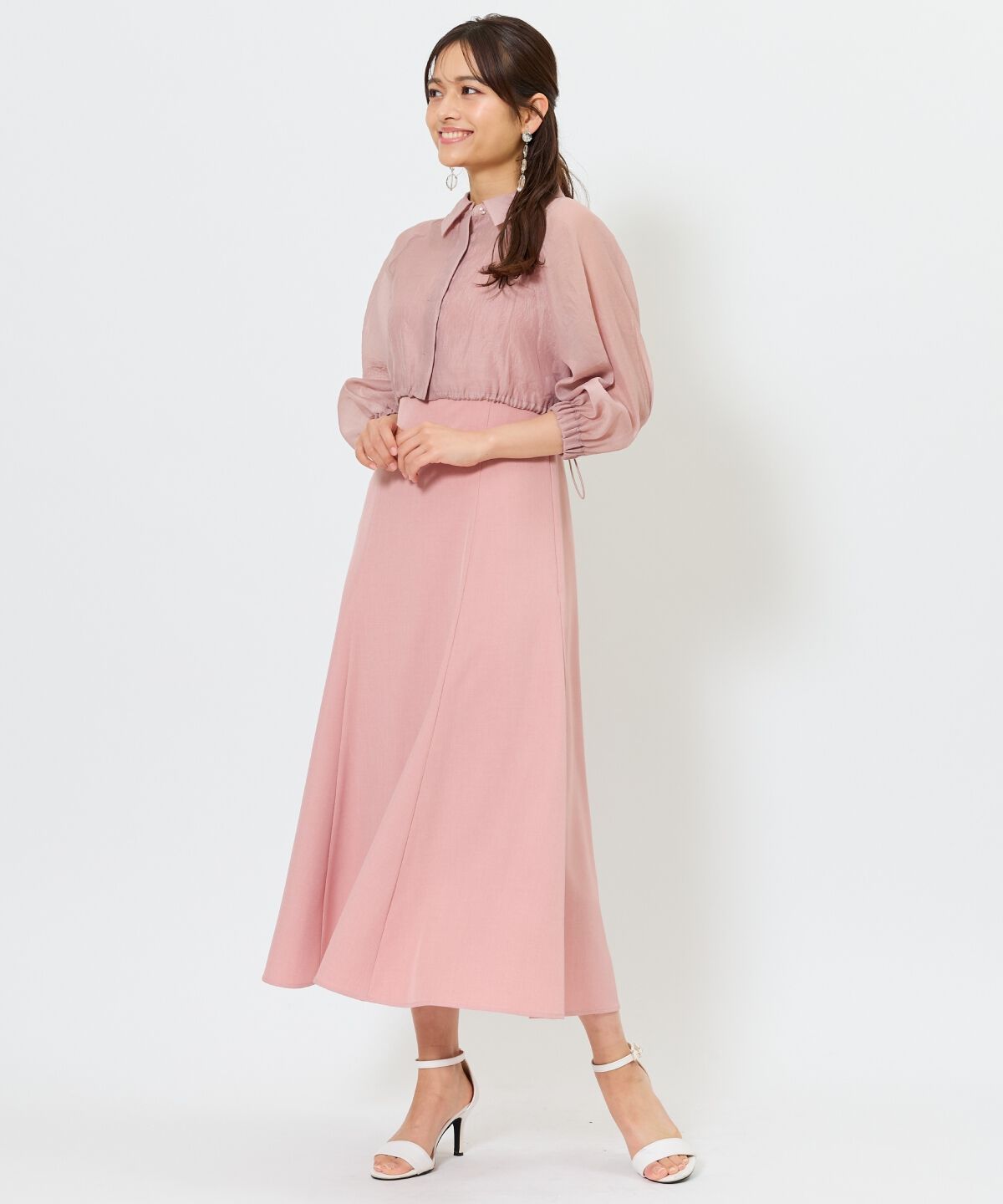 アンドクチュール「シアーシャツ＆ワンピースSET」|ワンピース|