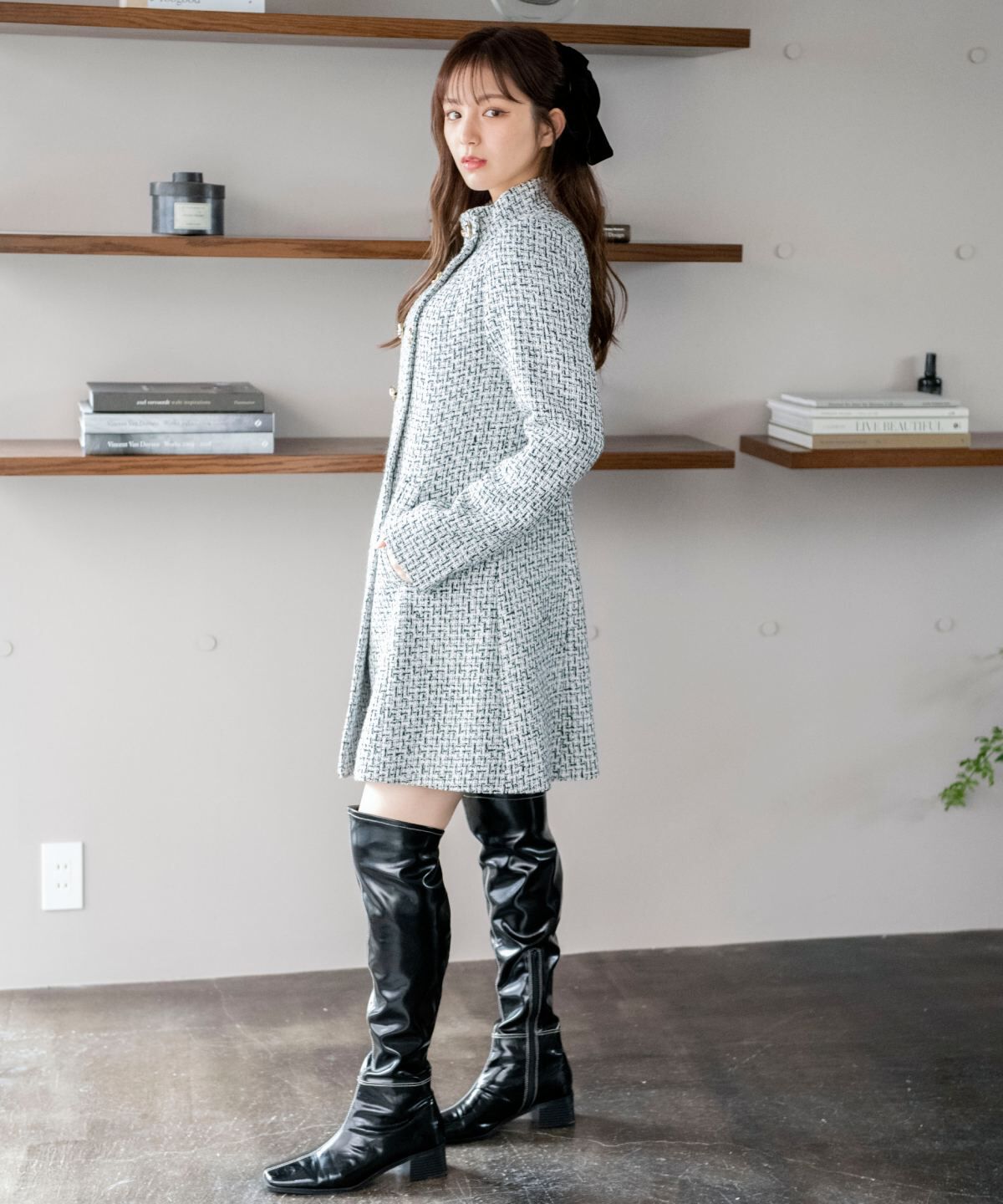 REDYAZEL「ファンシーツイードダブルボタンコート」|その他|