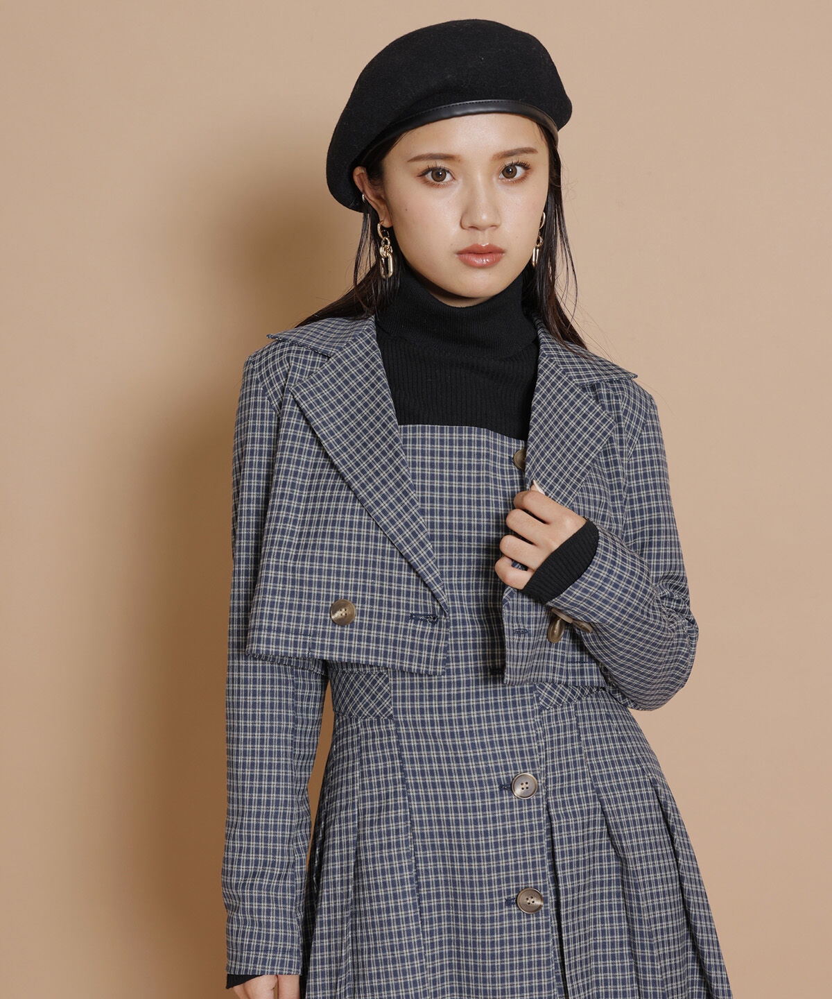 REDYAZEL「ショートジャケット」|テーラードジャケット|ネイビー