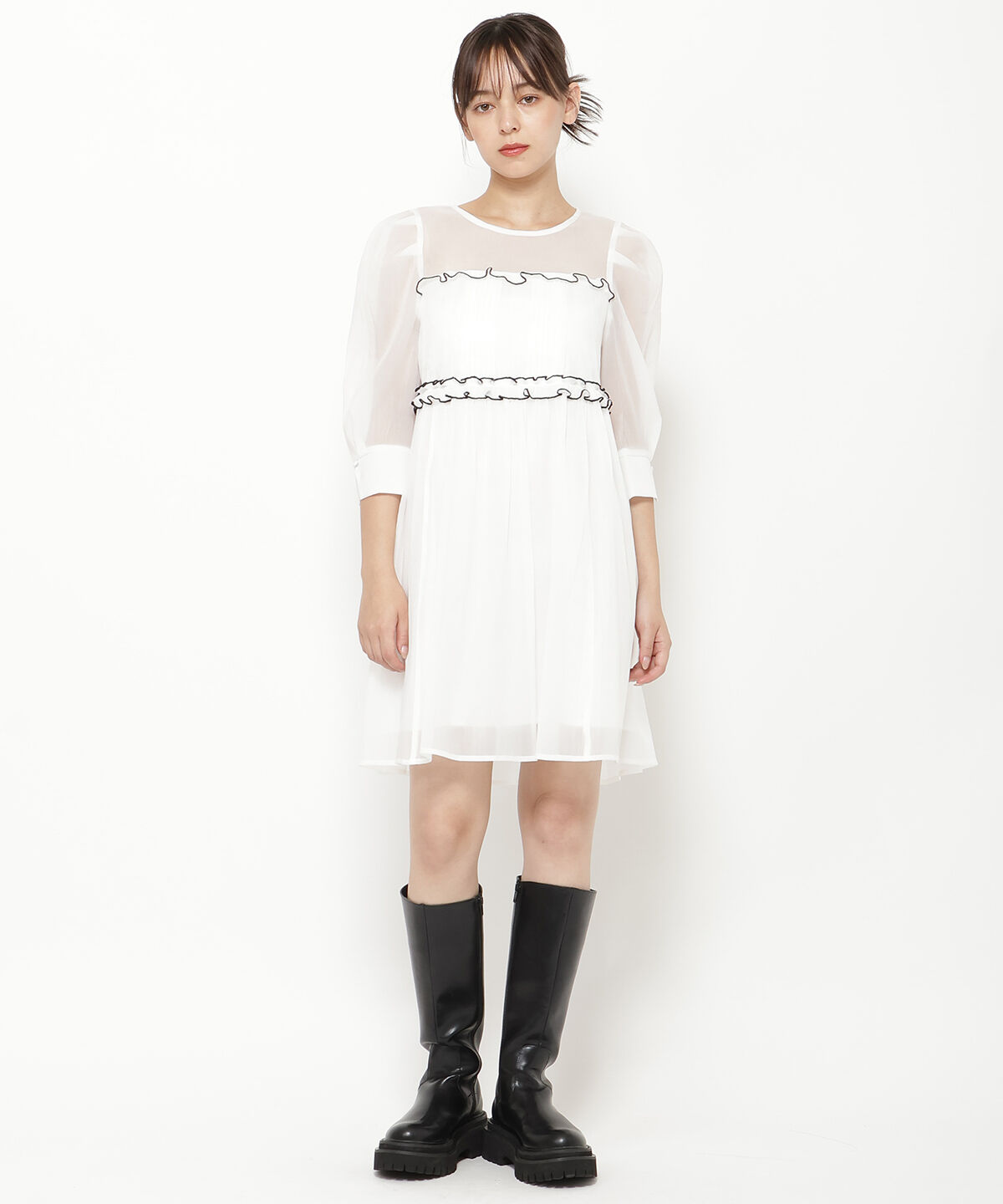 REDYAZEL「ベイビードールシフォンミニワンピース」|ワンピース|