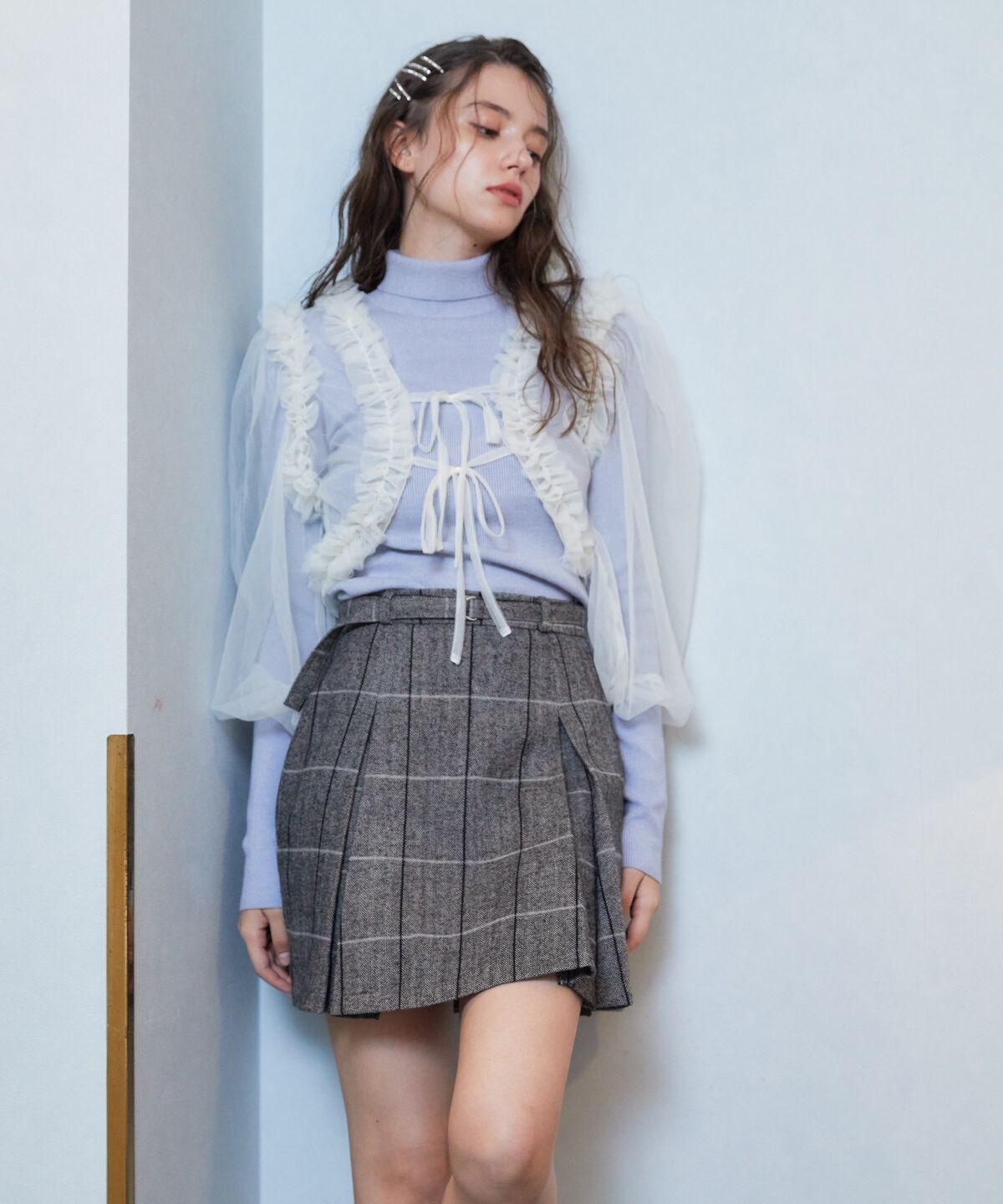 REDYAZEL「チュールボレロニット＆プルオーバーセット」|ニット・セーター|