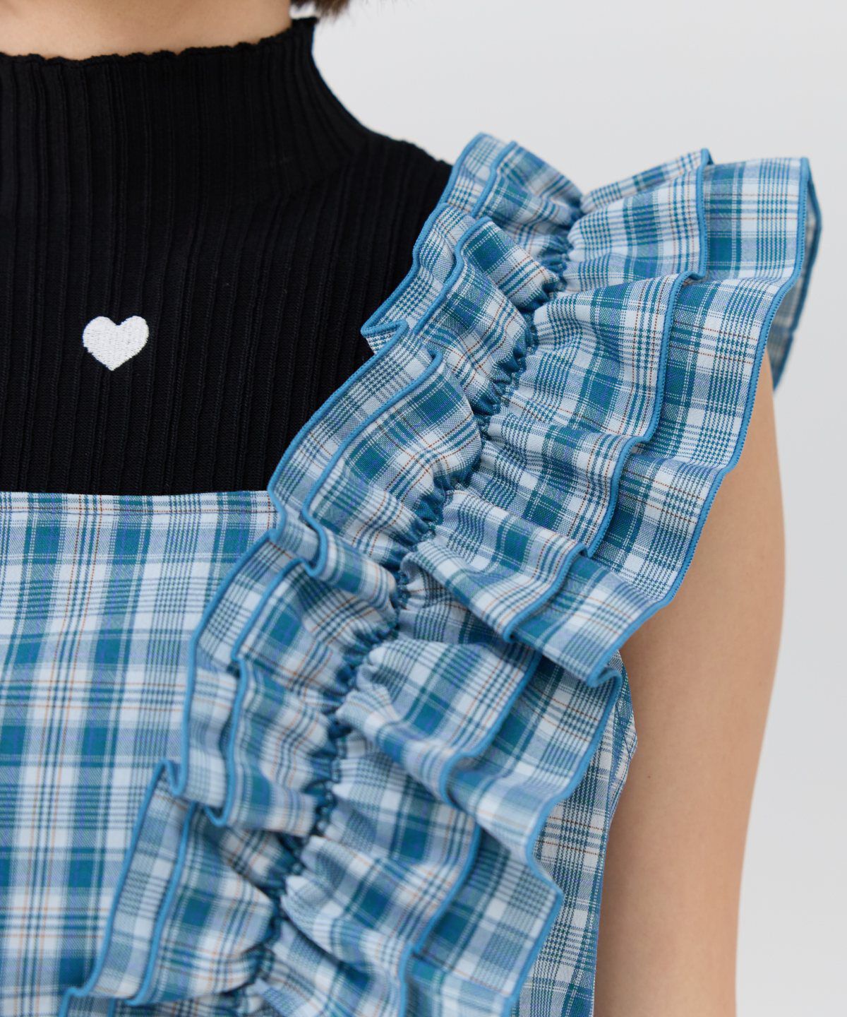REDYAZEL「2wayフリルショルダーチェックワンピース」|ワンピース|