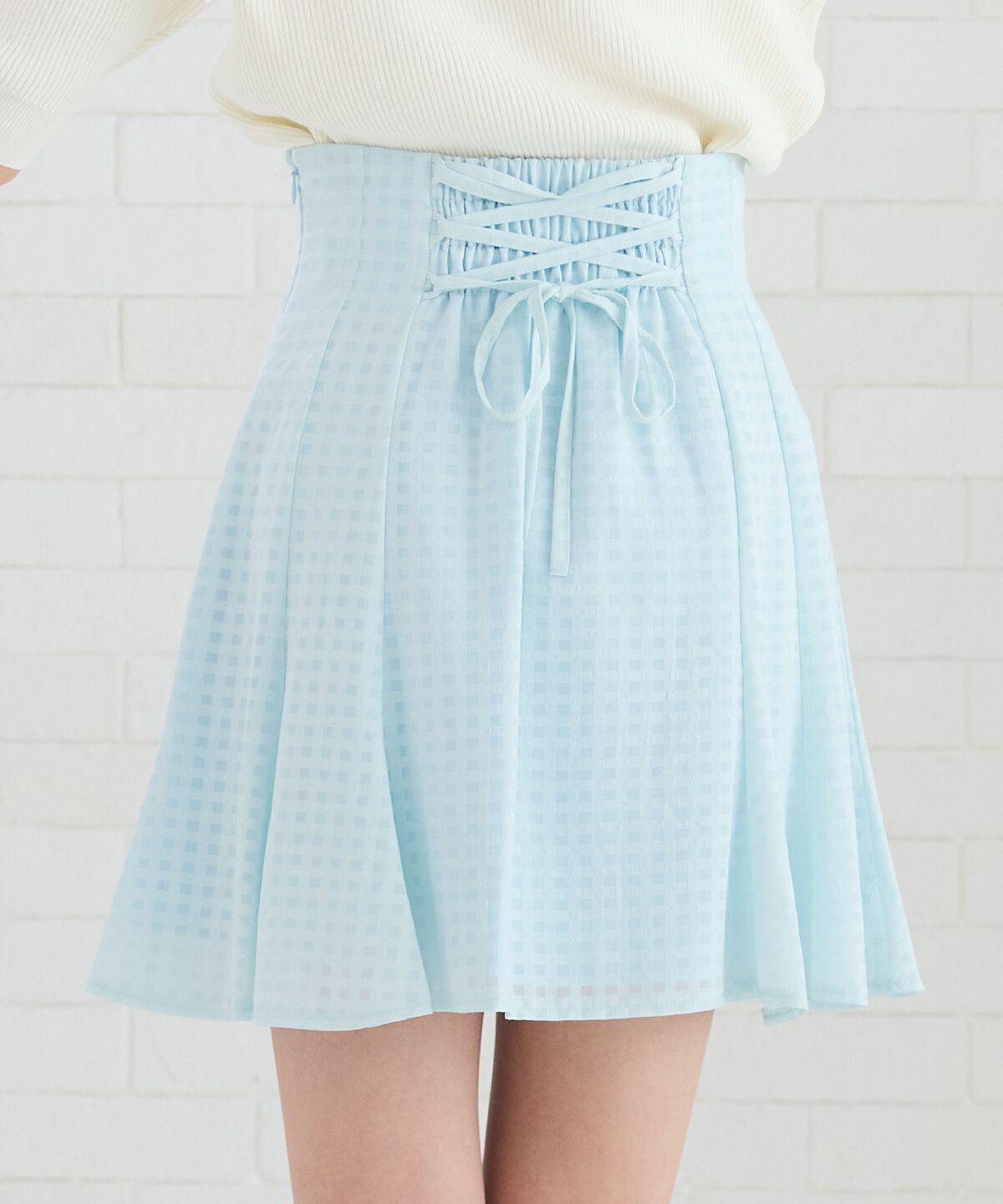 REDYAZEL「シアーチェックフレアミニスカート」|フレア|