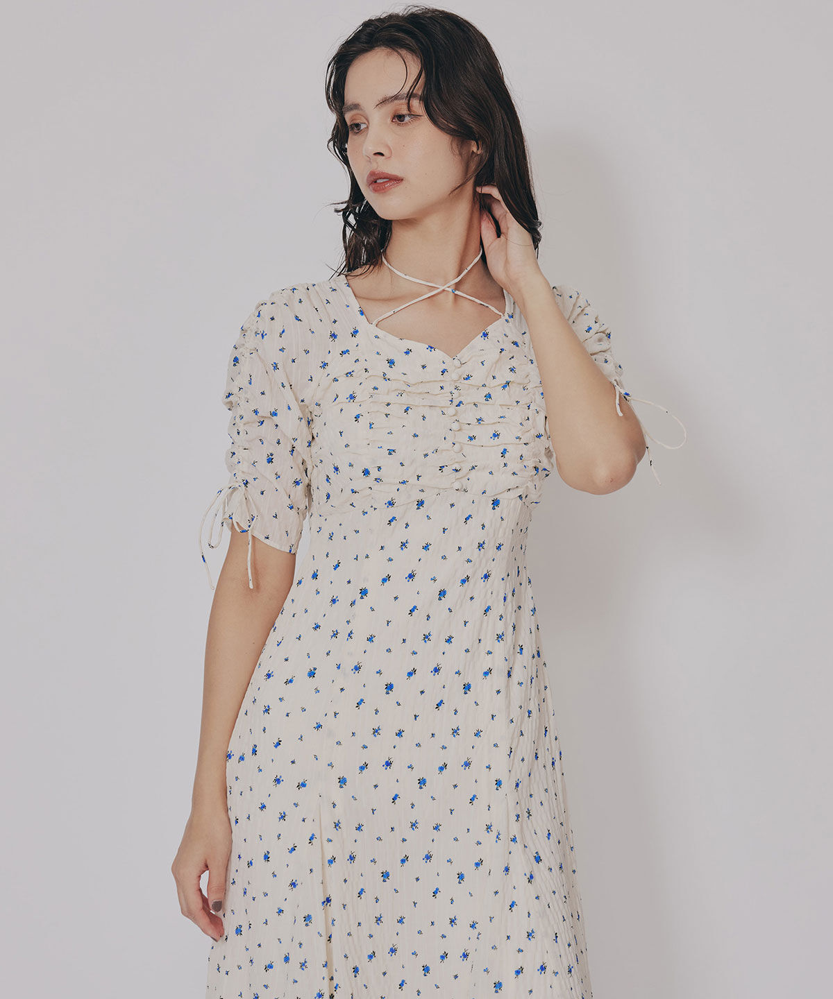 REDYAZEL「ミニフラワーイレヘムロングワンピース」|ワンピース|