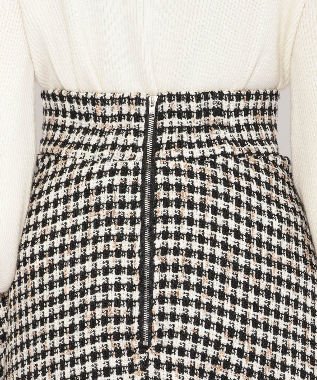 WILLSELECTION「フリンジチェックスカート」|フレア|