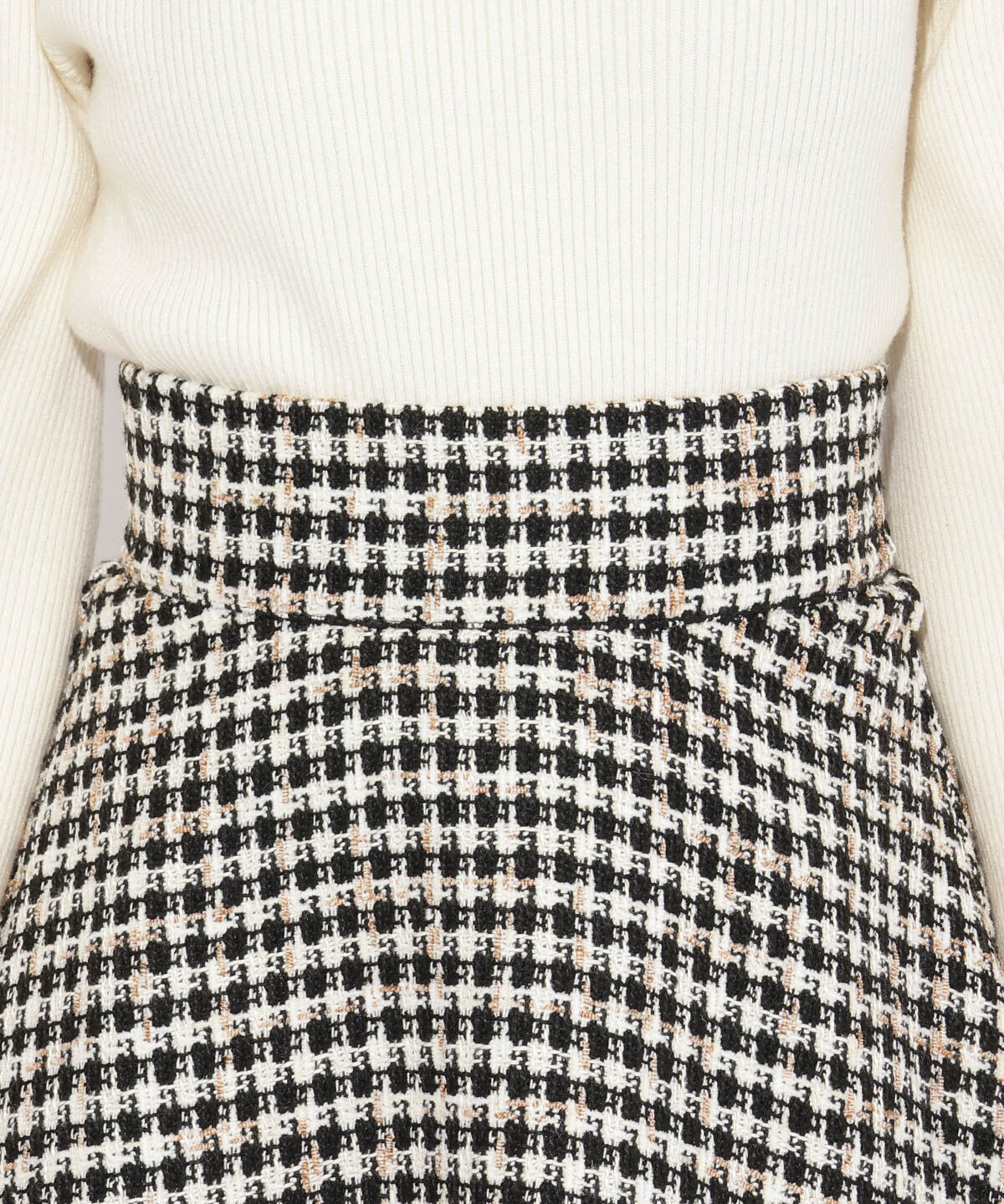 WILLSELECTION「フリンジチェックスカート」|フレア|