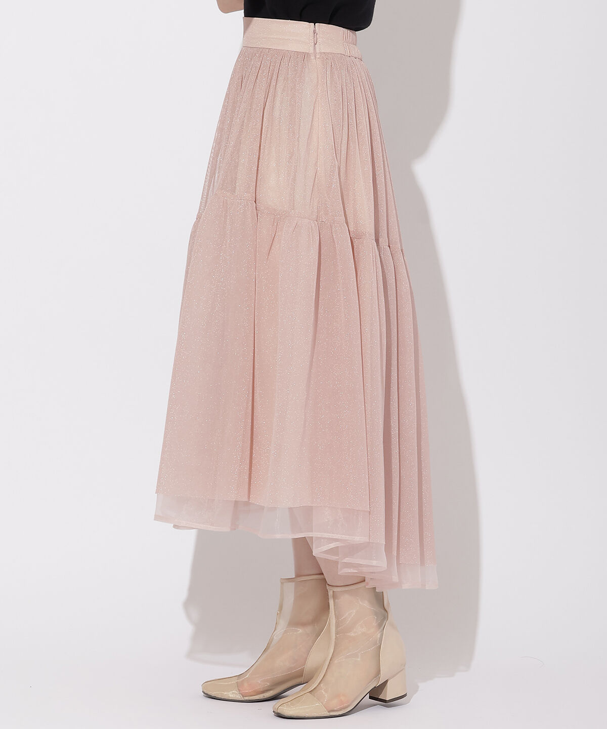 WILLSELECTION「ラメチュールボリュームスカート」|フレア|