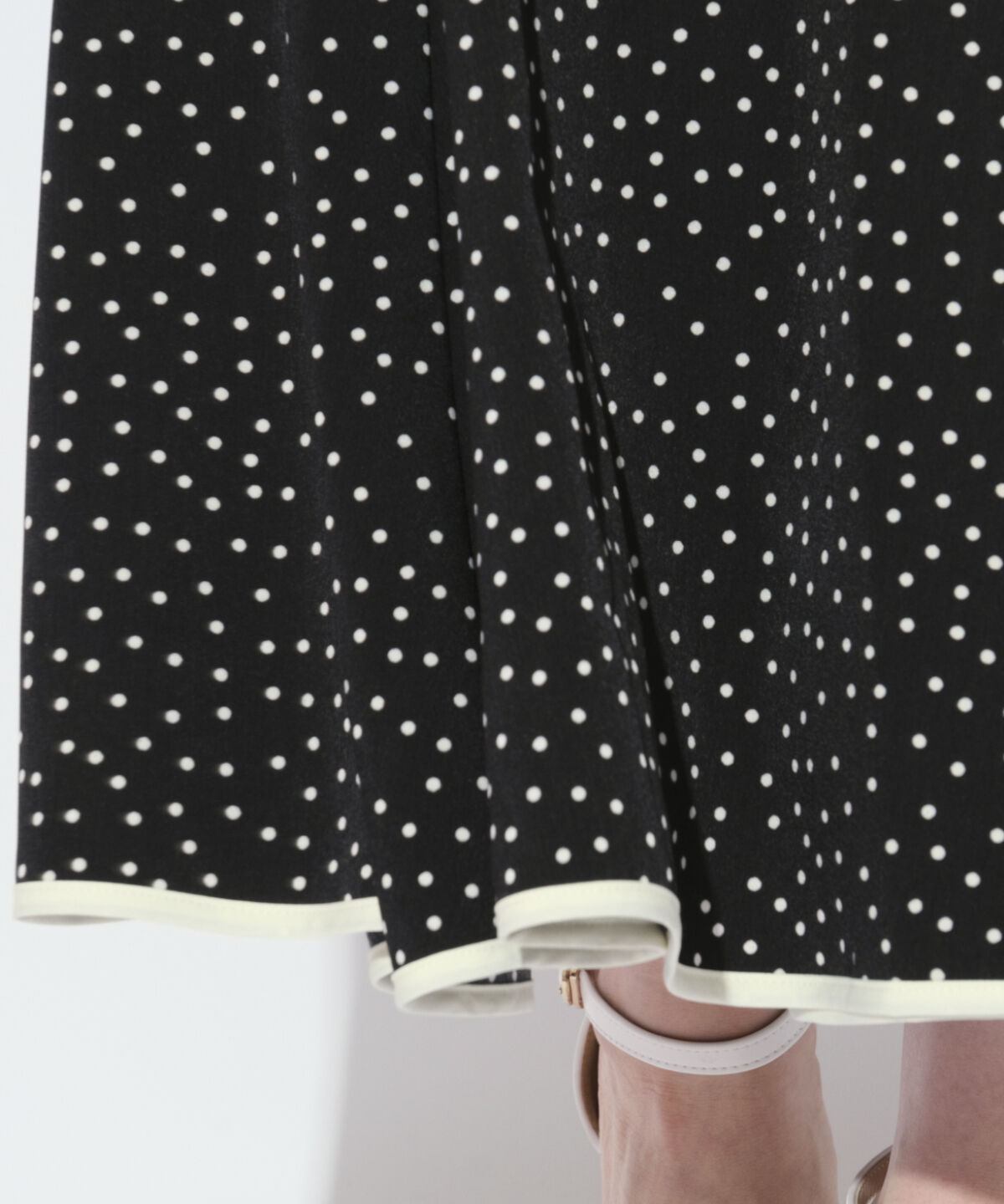 WILLSELECTION「バックスピンドルドットフレアスカート」|フレア|