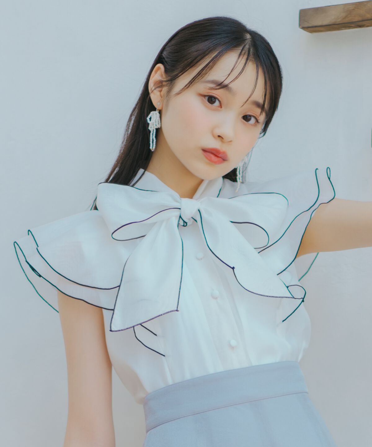 WILLSELECTION「メロウフリルシアーブラウス」|シャツ・ブラウス|オフ