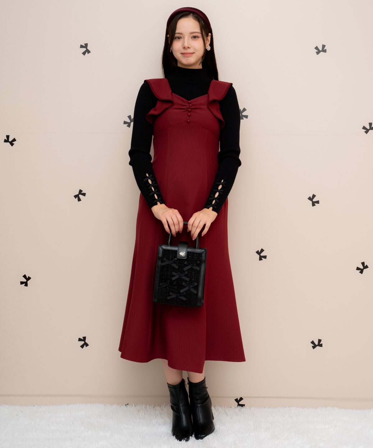 WILLSELECTION「パイピングフリルマーメイドジャンスカ」|ジャンパースカート|