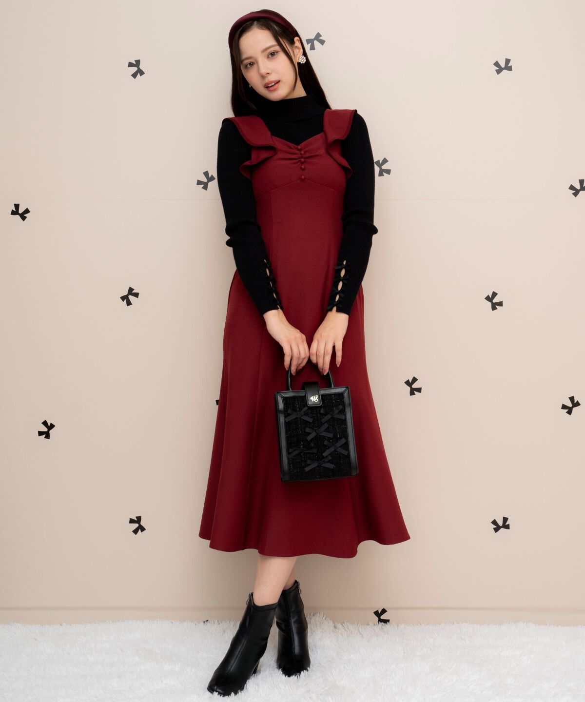 WILLSELECTION「パイピングフリルマーメイドジャンスカ」|ジャンパースカート|