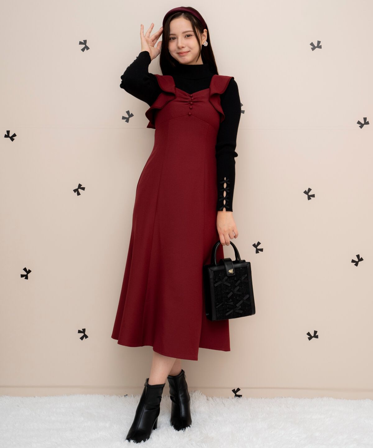 WILLSELECTION「パイピングフリルマーメイドジャンスカ」|ジャンパースカート|