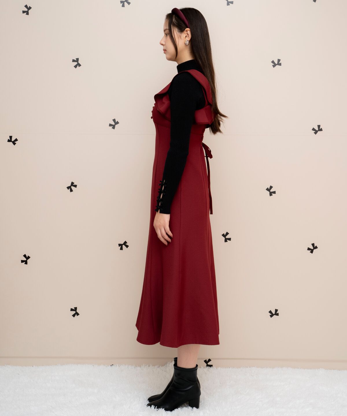 WILLSELECTION「パイピングフリルマーメイドジャンスカ」|ジャンパースカート|