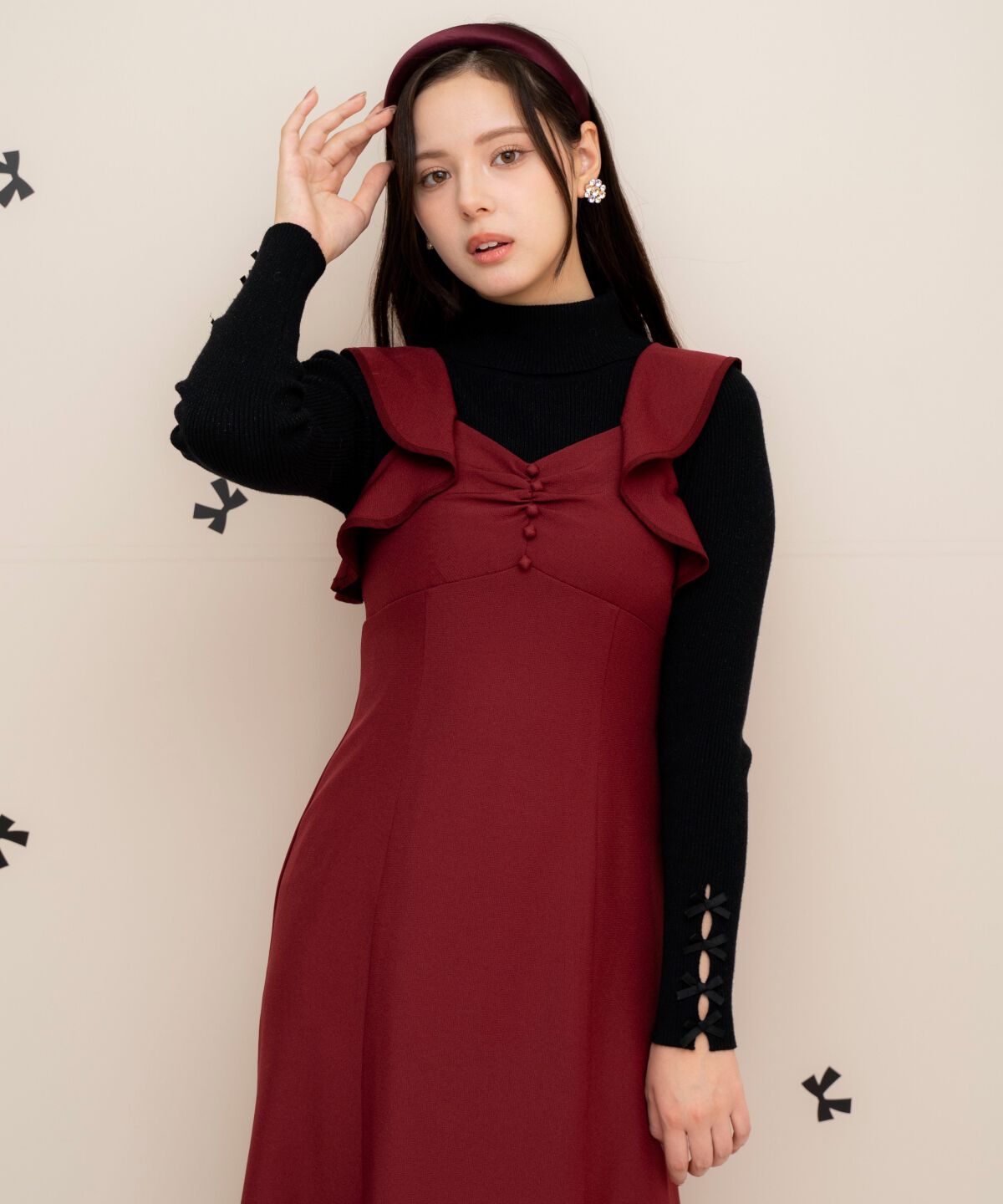 WILLSELECTION「パイピングフリルマーメイドジャンスカ」|ジャンパースカート|