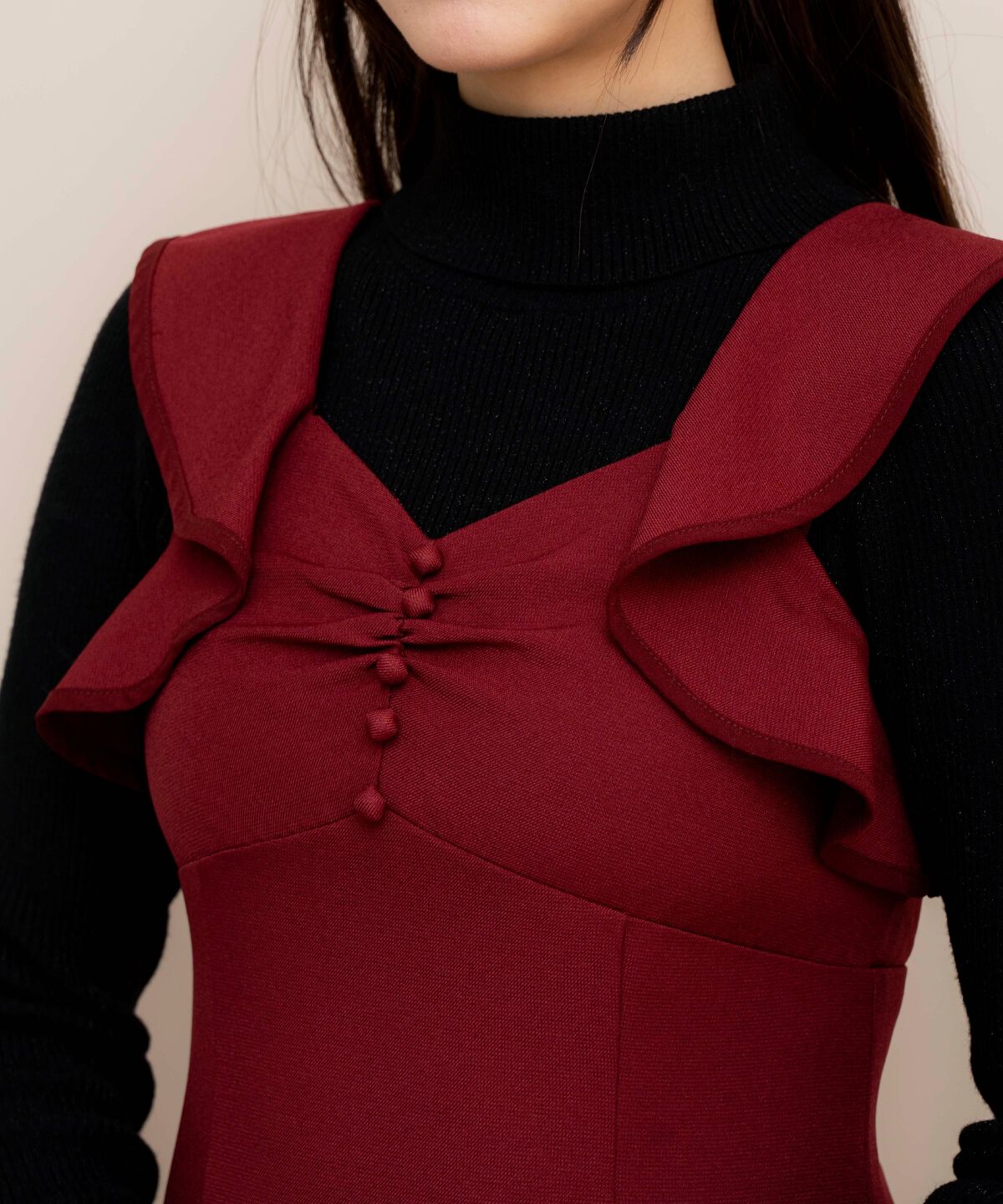 WILLSELECTION「パイピングフリルマーメイドジャンスカ」|ジャンパースカート|