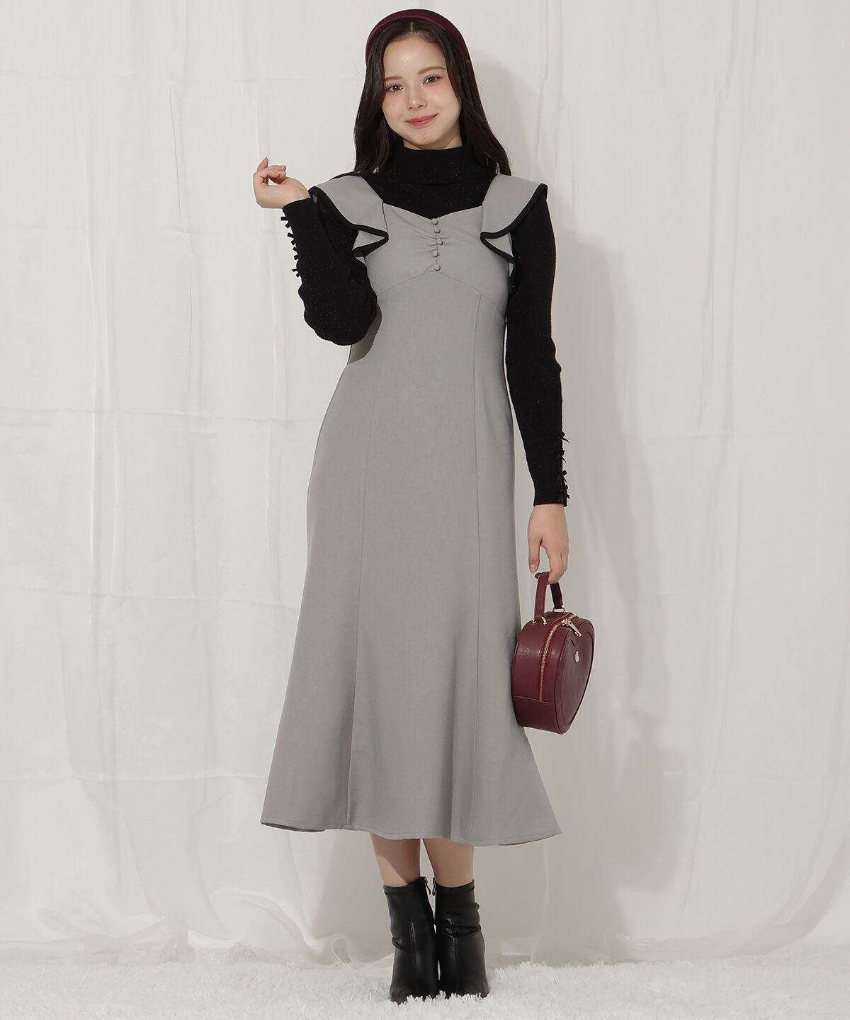 WILLSELECTION「パイピングフリルマーメイドジャンスカ」|ジャンパースカート|