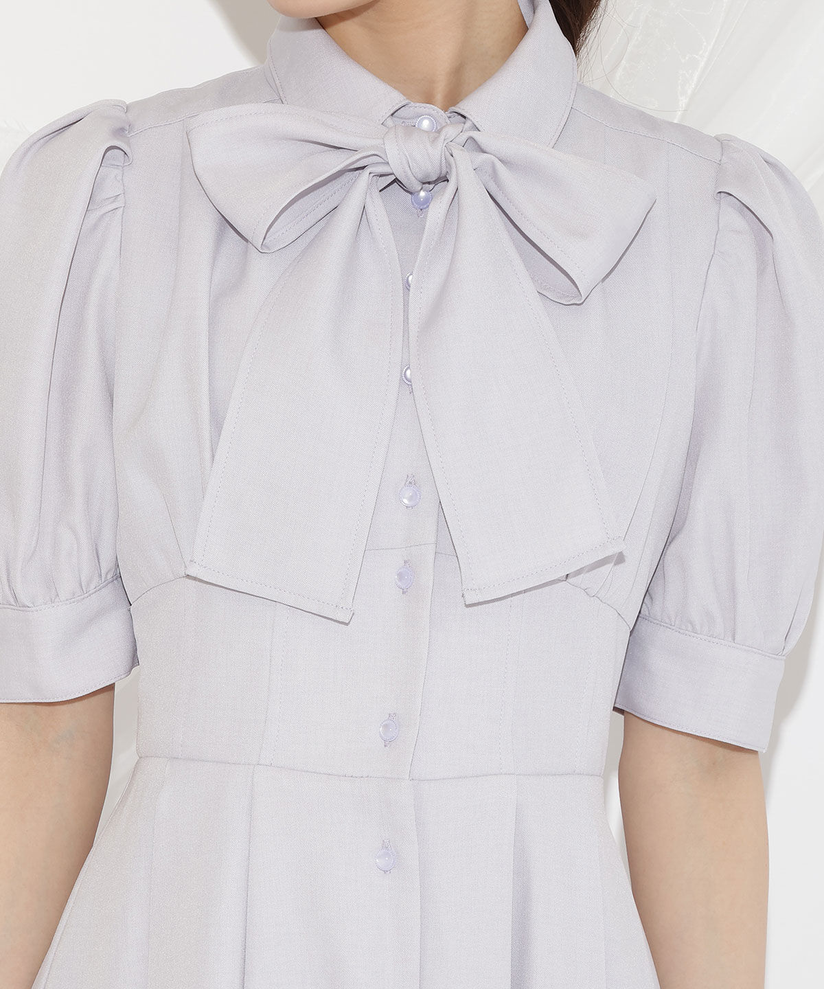 WILLSELECTION「リボンタイコルセットシャツワンピース」|ワンピース|