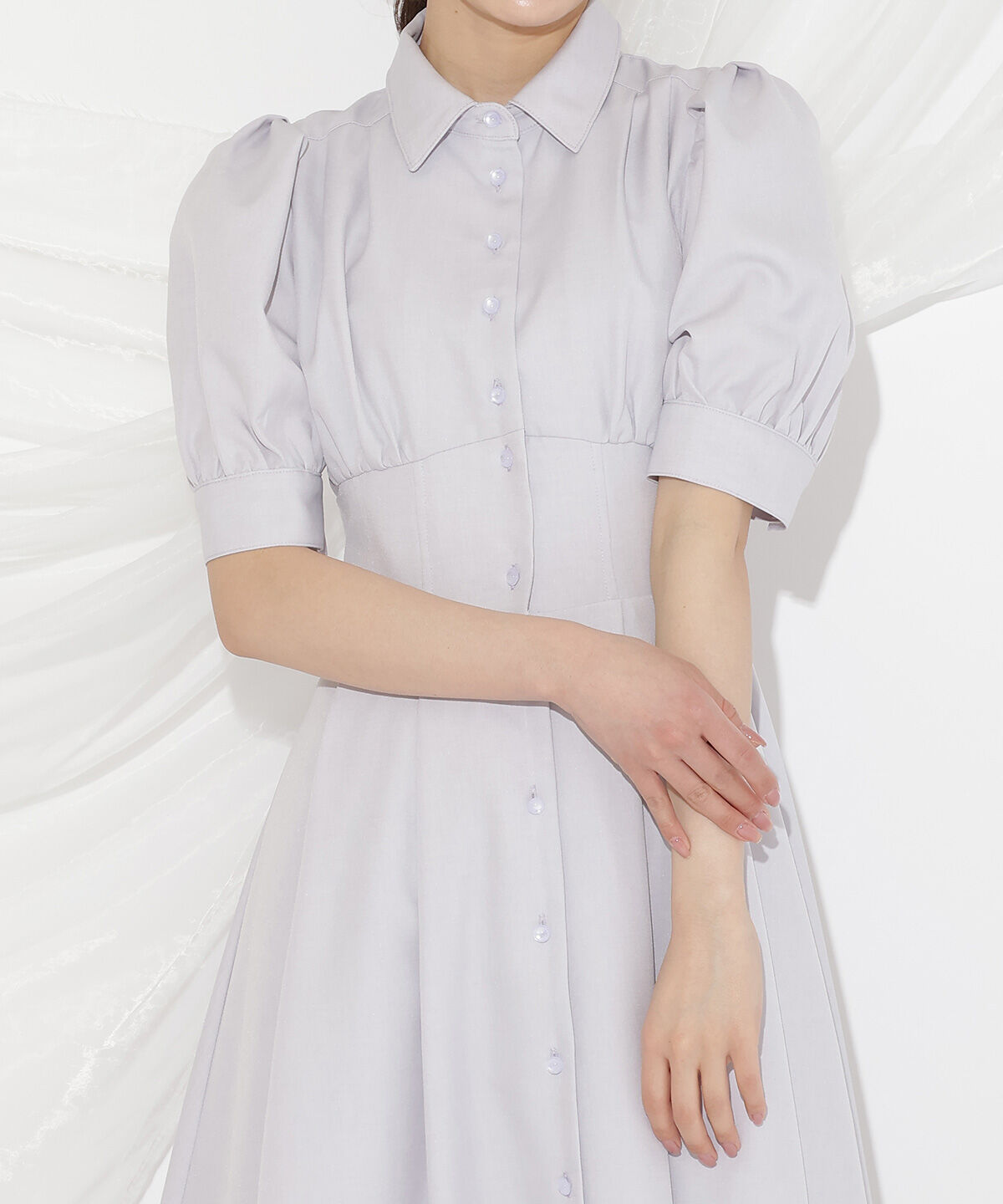 WILLSELECTION「リボンタイコルセットシャツワンピース」|ワンピース|