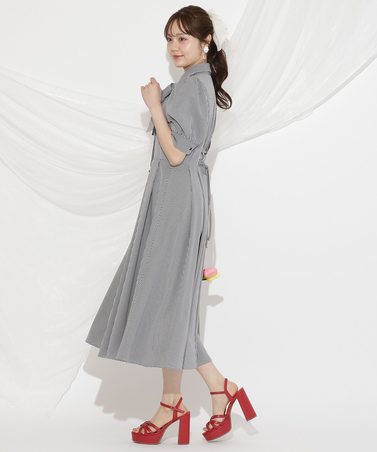 WILLSELECTION「リボンタイコルセットシャツワンピース」|ワンピース|