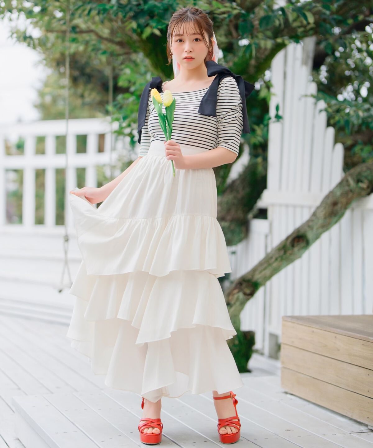 WILLSELECTION「ランダムティアードスカート」|フレア|オフ