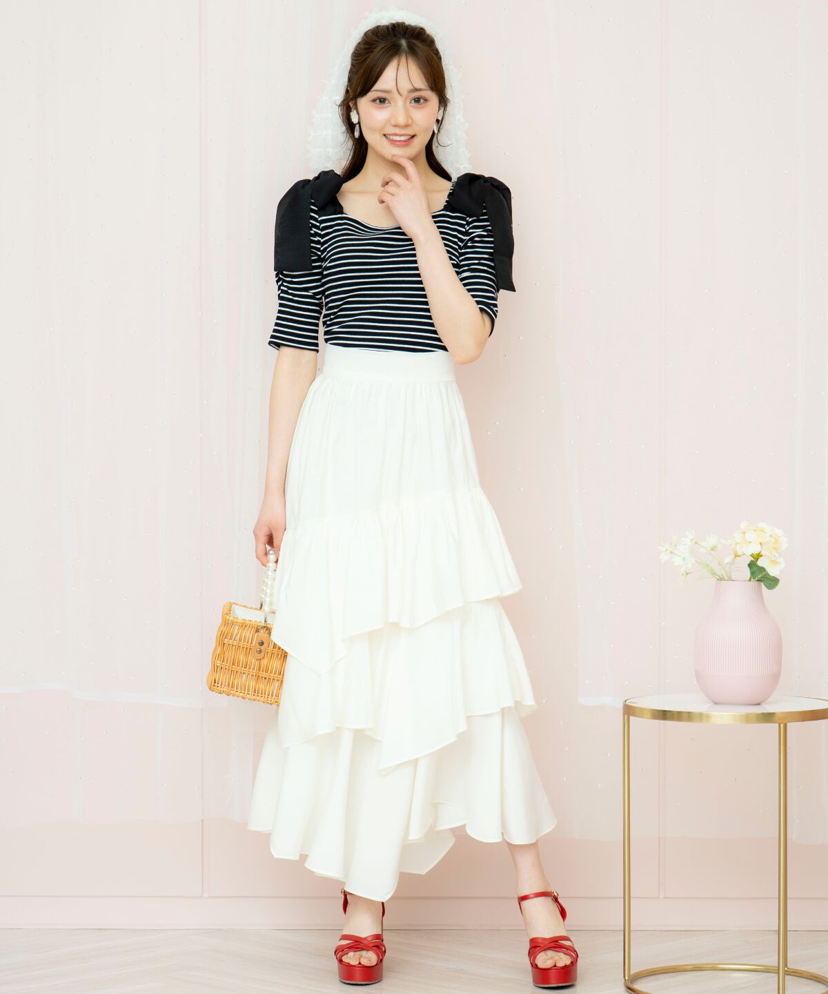 WILLSELECTION「ランダムティアードスカート」|フレア|