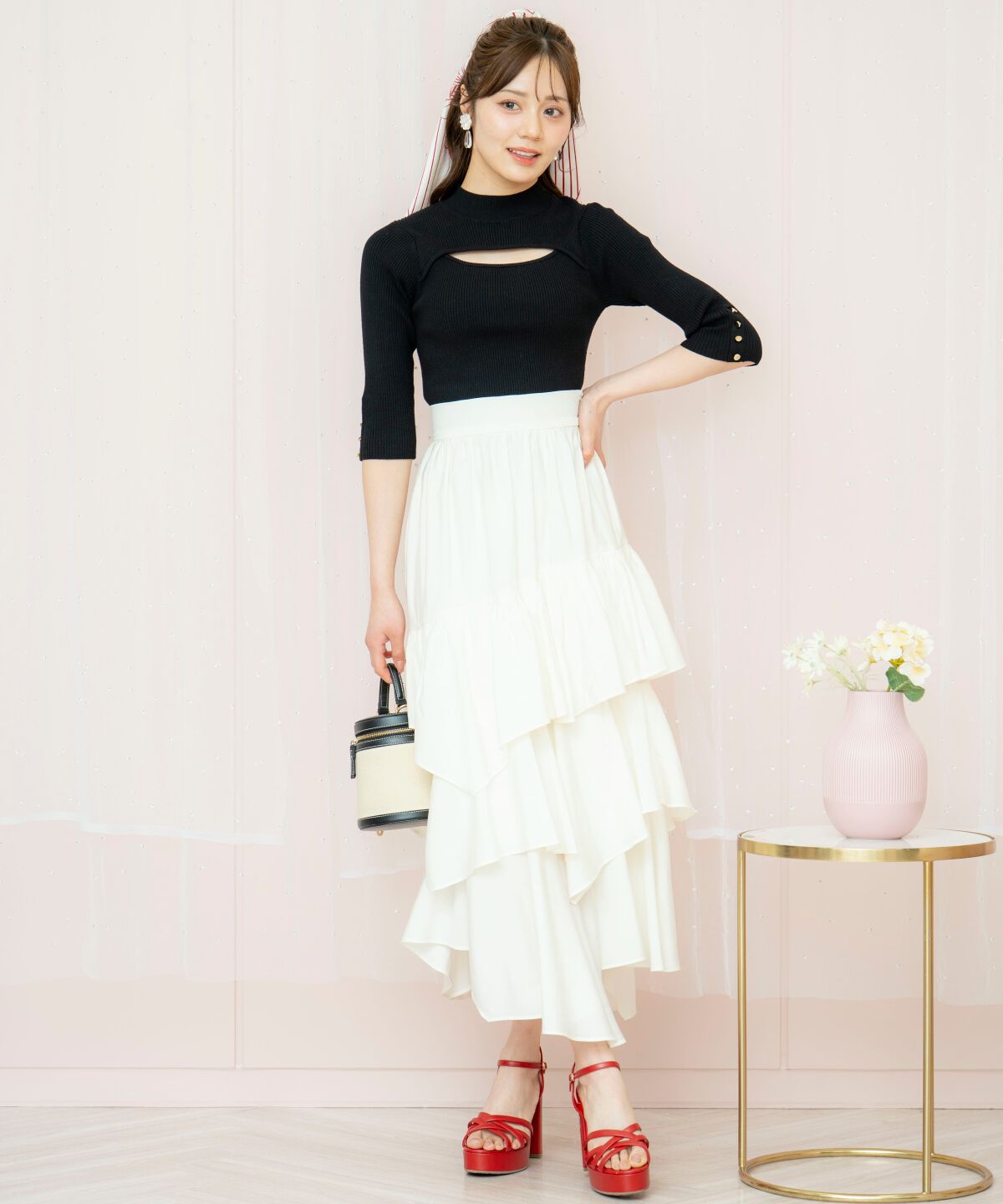 WILLSELECTION「ランダムティアードスカート」|フレア|