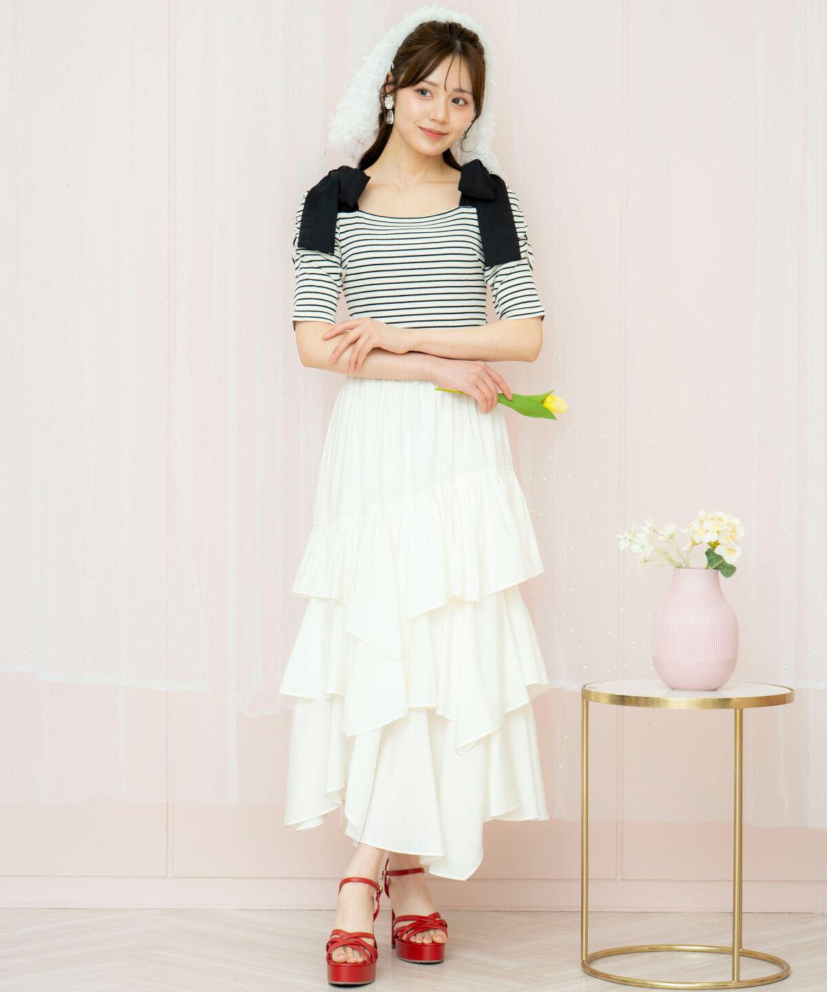 WILLSELECTION「ランダムティアードスカート」|フレア|